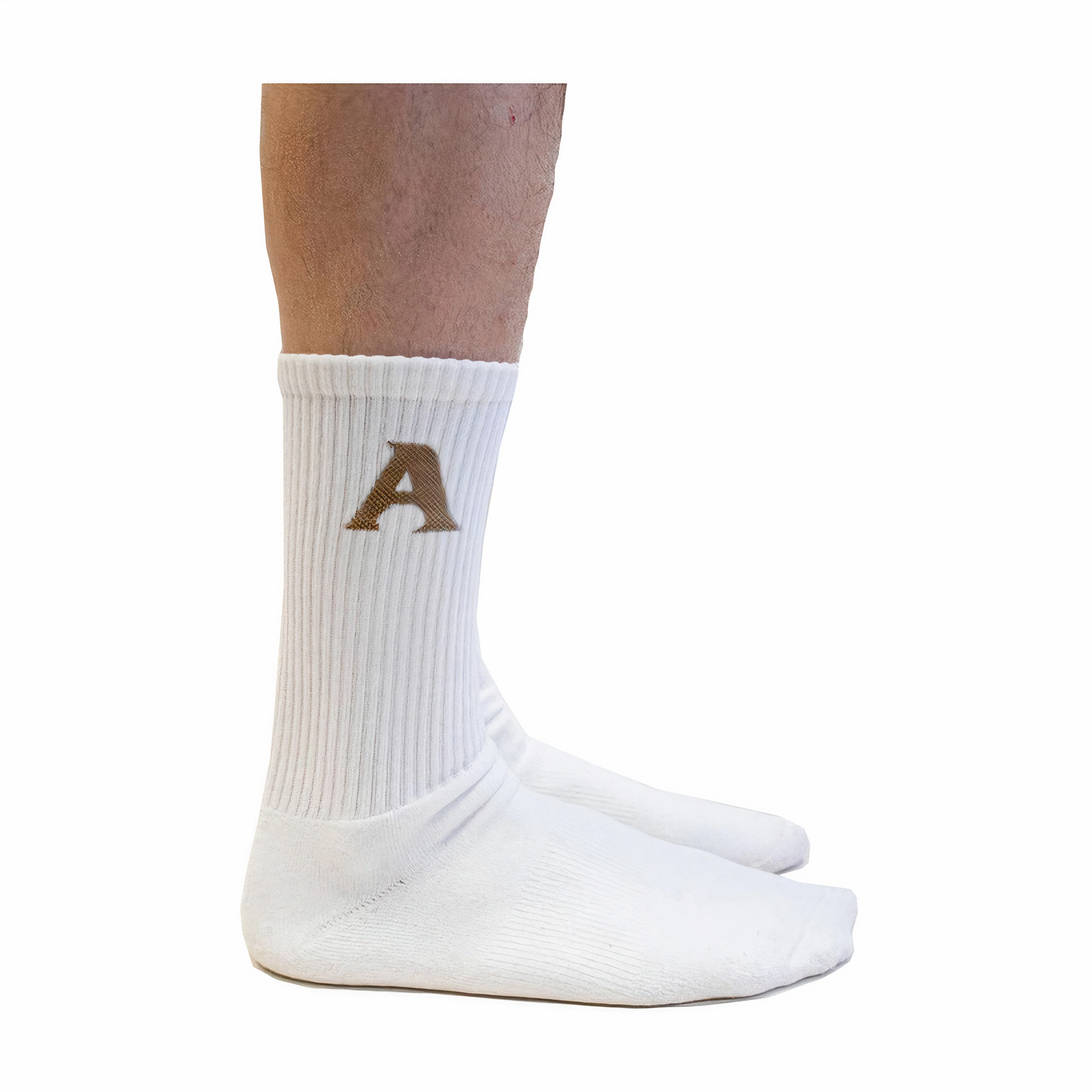 August Cotton Crew Socks (Natural/Mushroom)