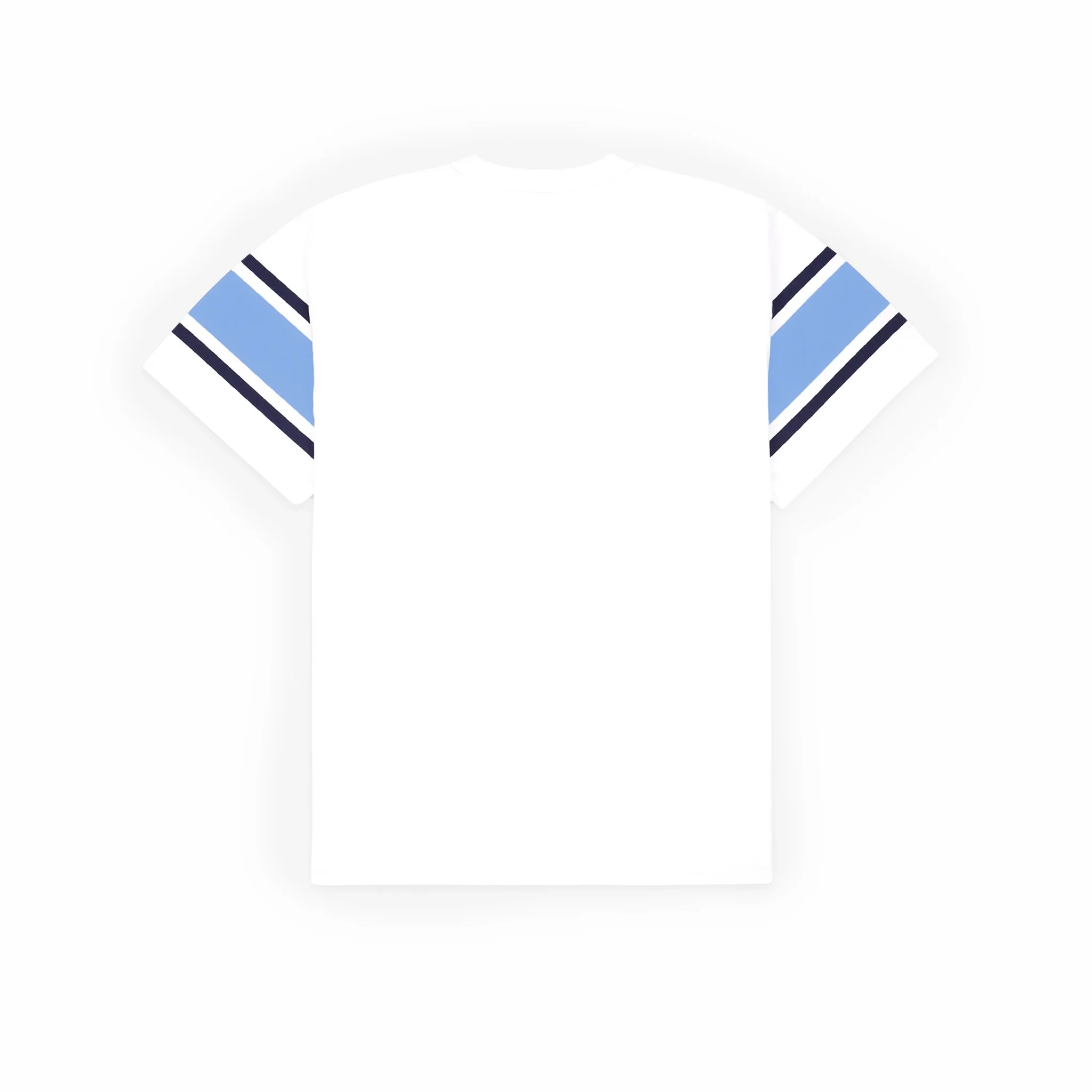 Sporty & Rich Women's Wellness 94 Rugby Tee (White/Flax Blue/Navy)
