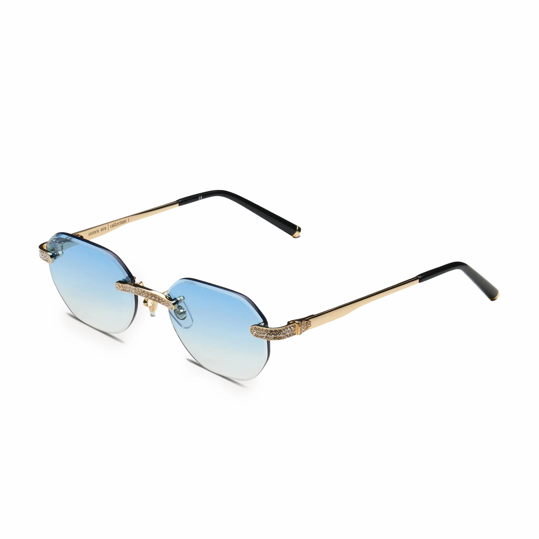 James Oro Iced Blue Tint Opus (Blue Tint/Gold Frame)