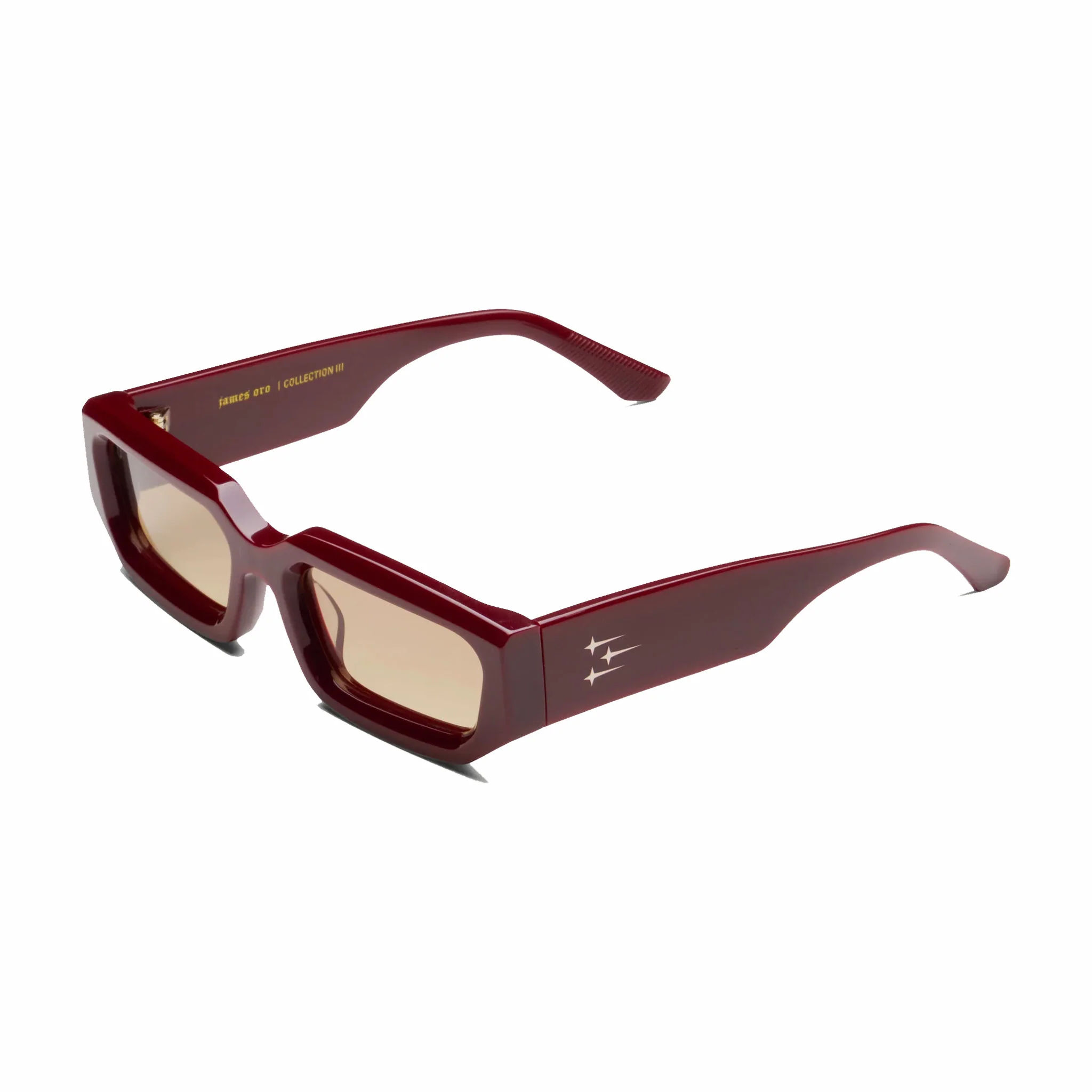 James Oro Bordeaux "Dune" (Brown Tint/Bordeaux Frame)