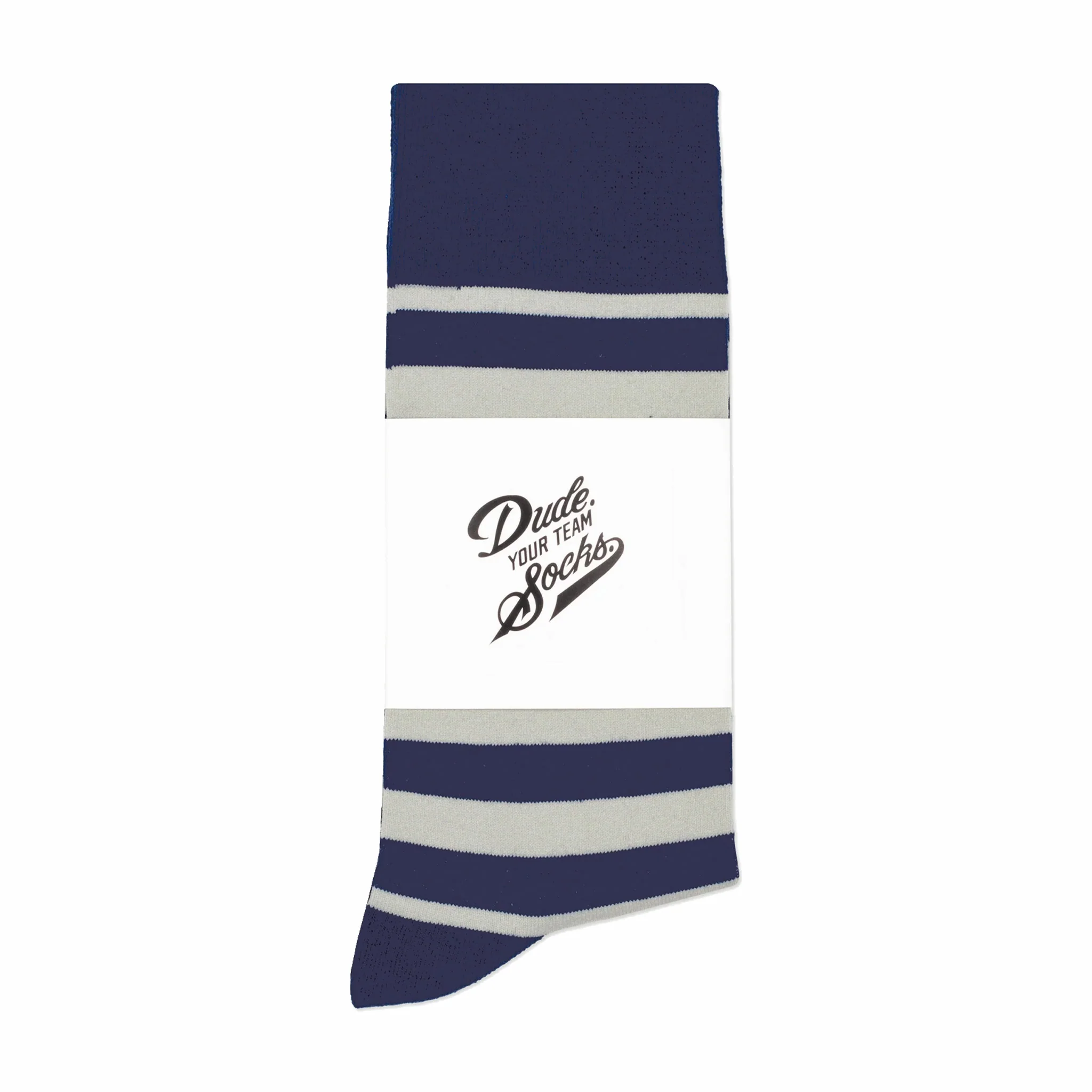 Dude. Your Team Socks. Striped Socks (Navy/Grey)