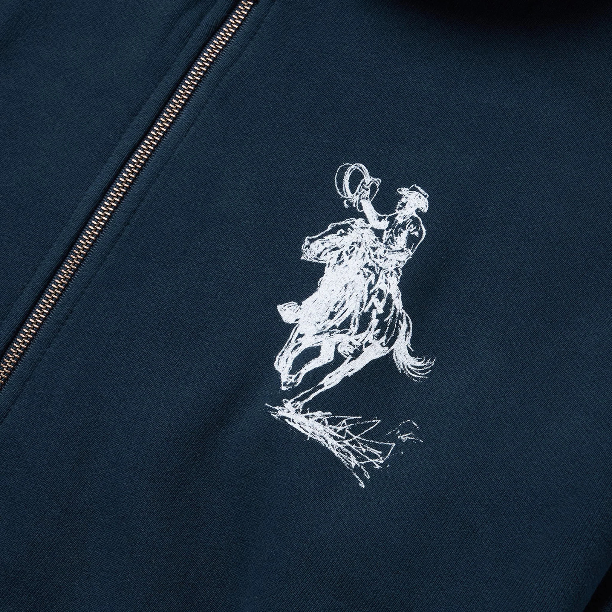 One Of These Days Barbed Zip Up Hoodie (Hard Washed Navy)