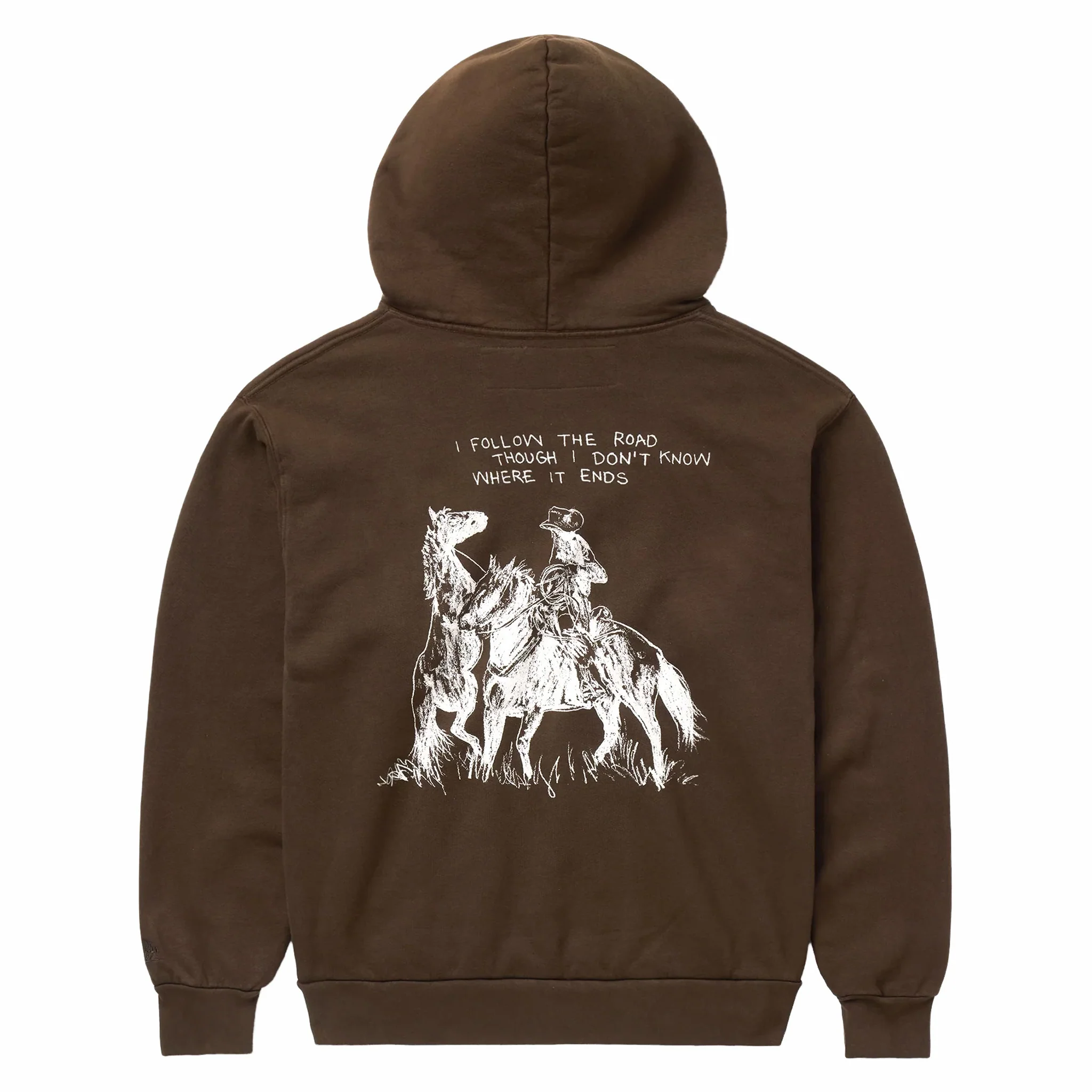 One Of These Days Follow The Road Hooded Sweatshirt (Dark Brown)