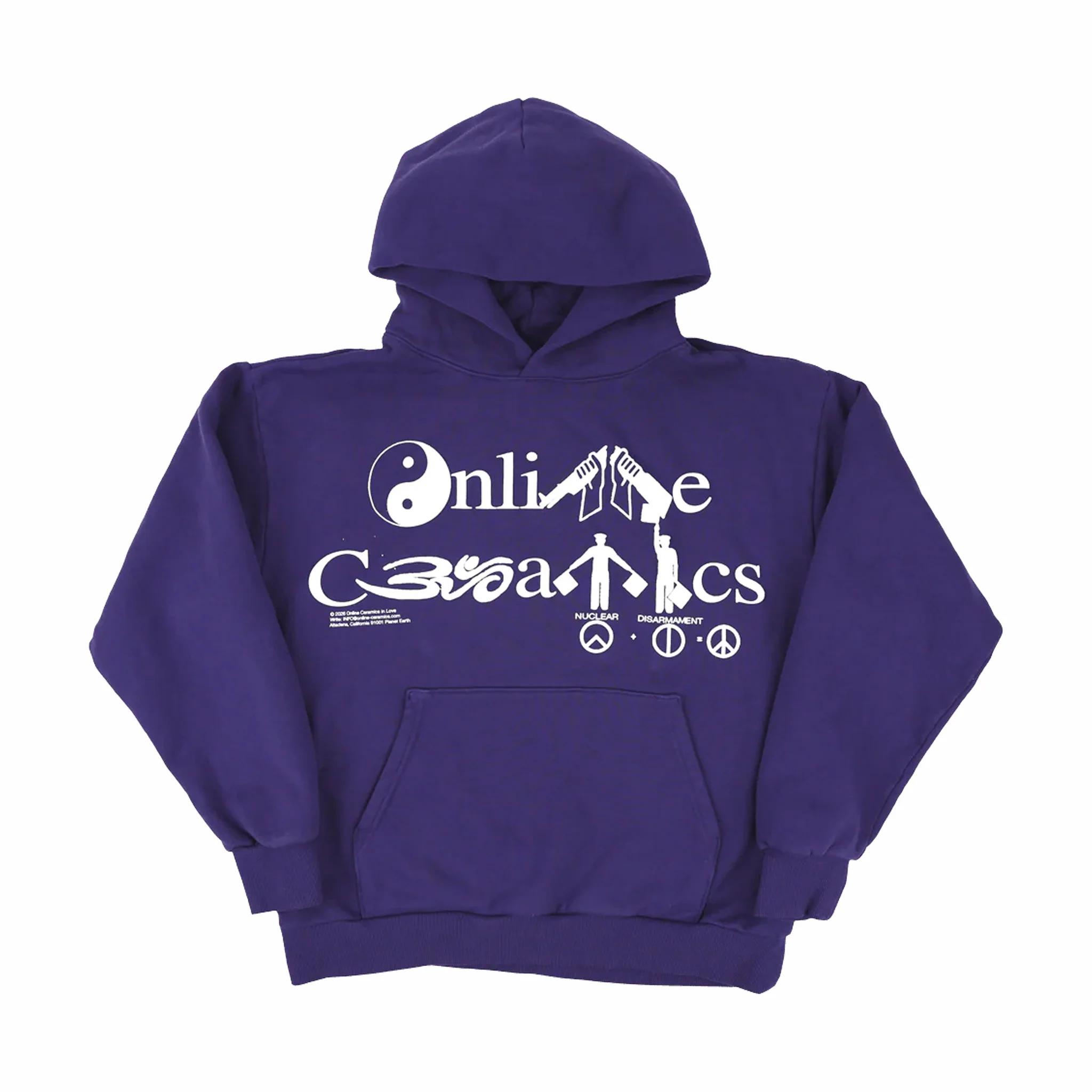 Online Ceramics Peace Logo Hoodie (Purple)