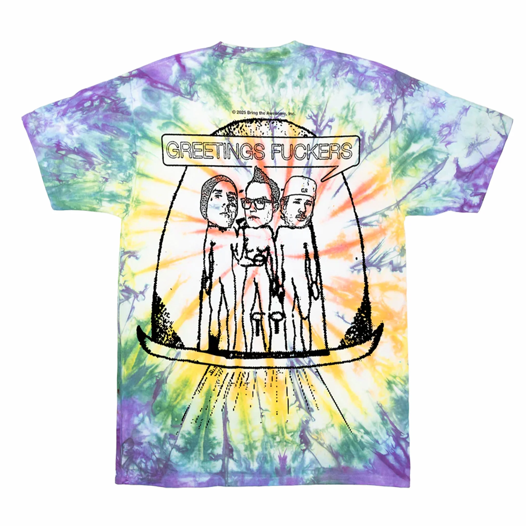 Online Ceramics x Blink-182 "Aliens Exist" Tee - Hand Dyed (Tie Dye)