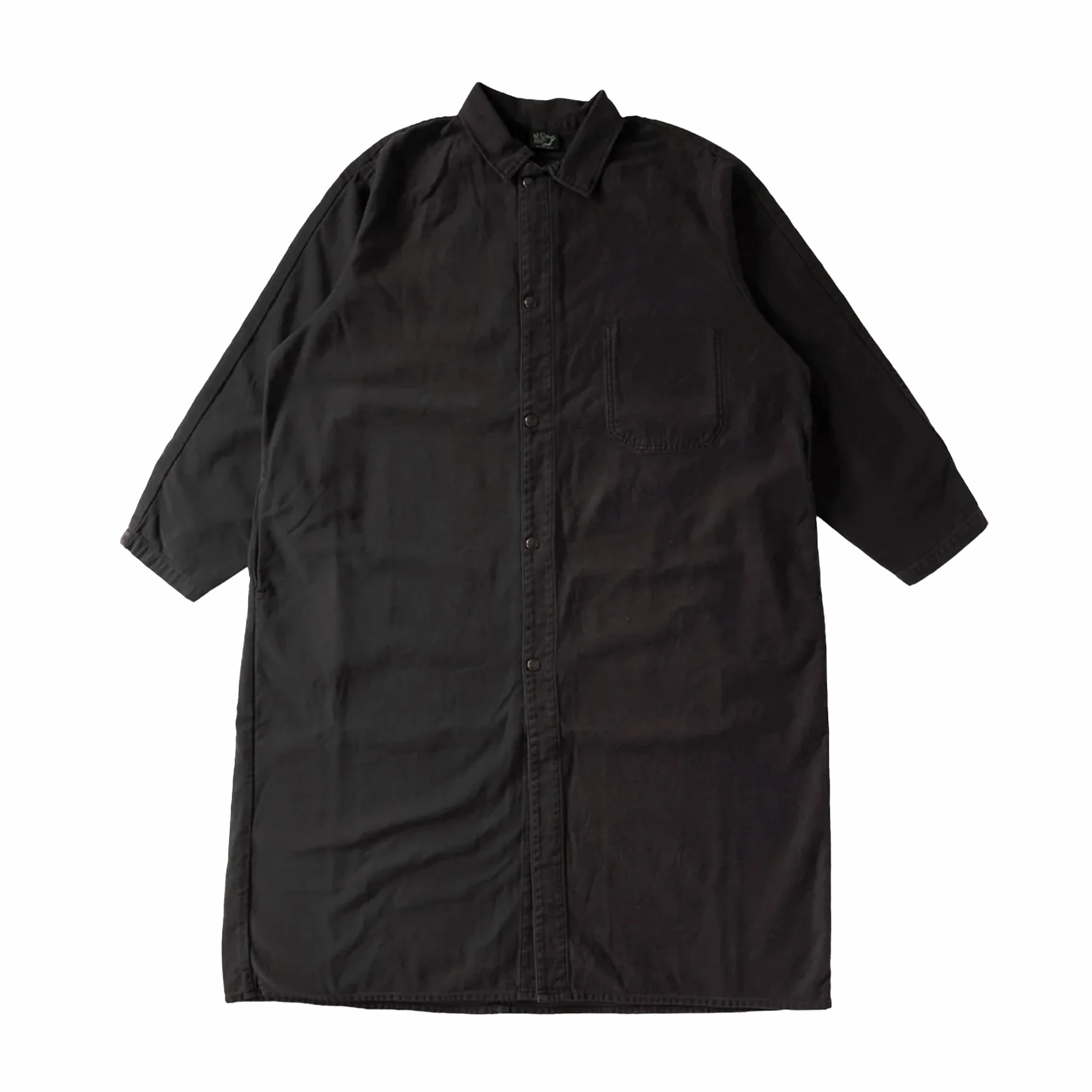 OrSlow Reverse Sateen Simple Work Coat - Vintage Washed (Black)
