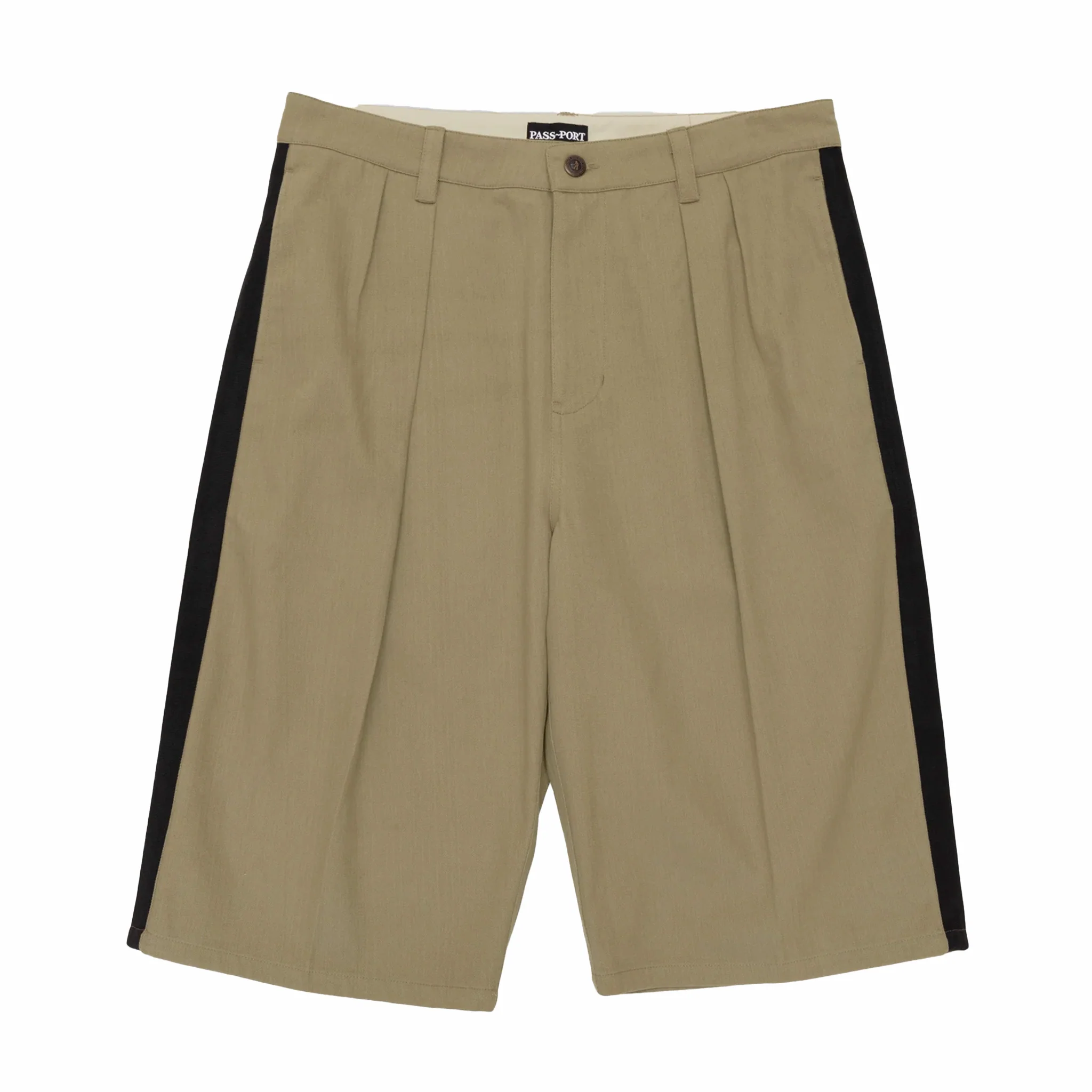 Pass~Port Herringbone Leagues Club Stripe Short (Stone/Black)