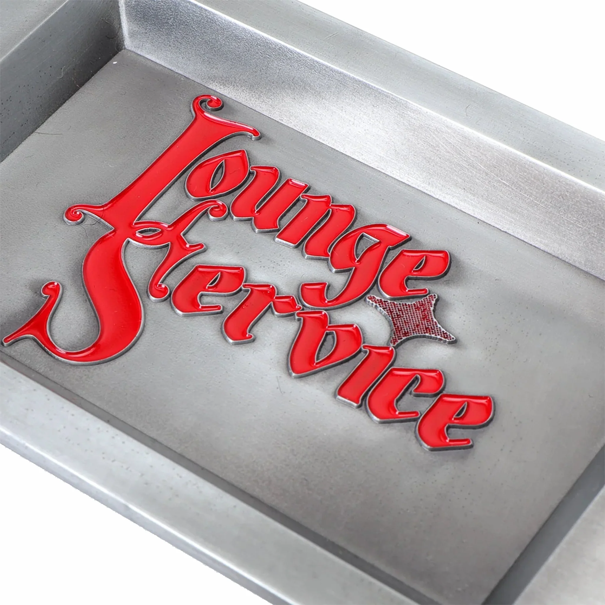 Pass~Port Lounge Service Coin Tray (Antique Silver)