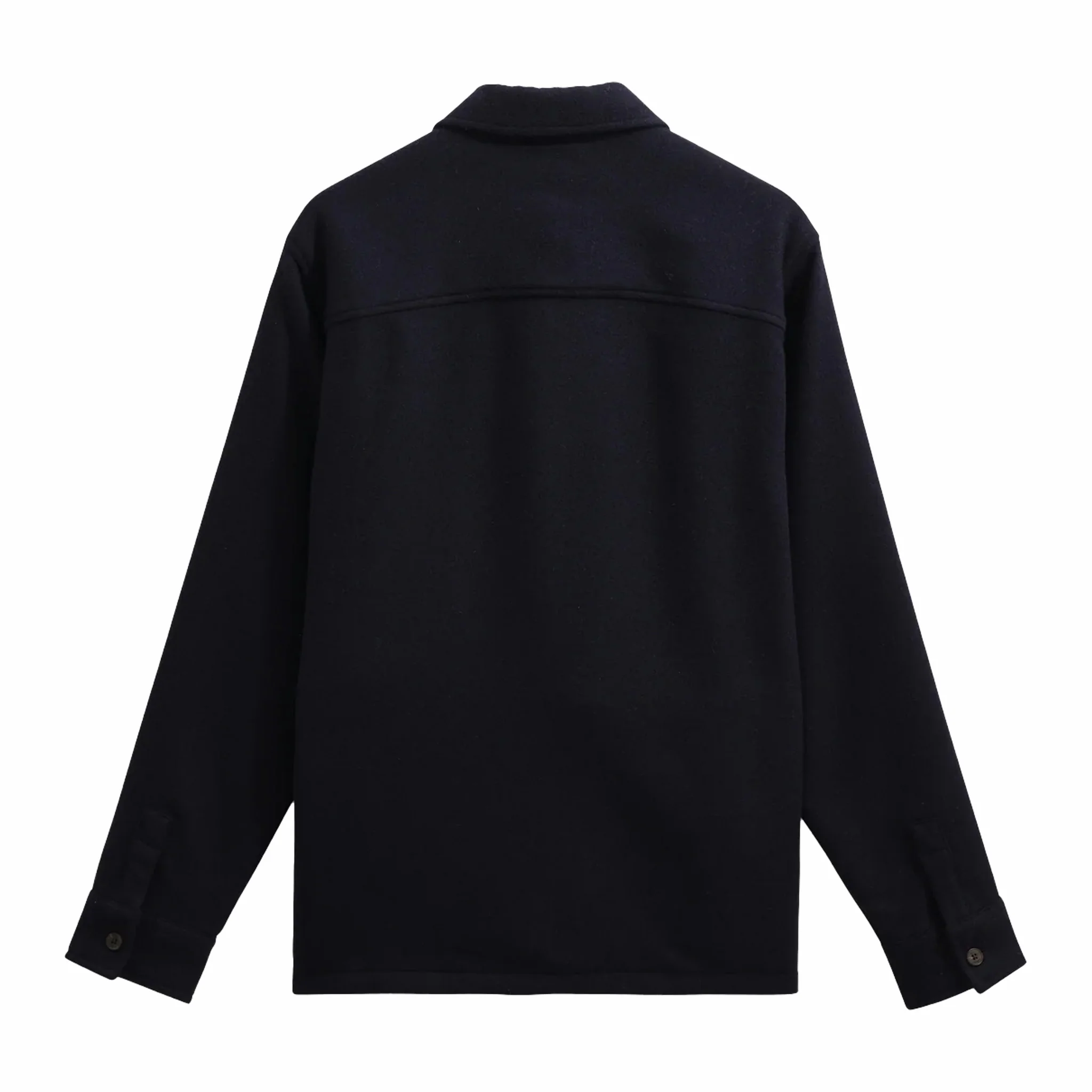 Wax London Lomond Overshirt - Thick Wool Blend (Navy)