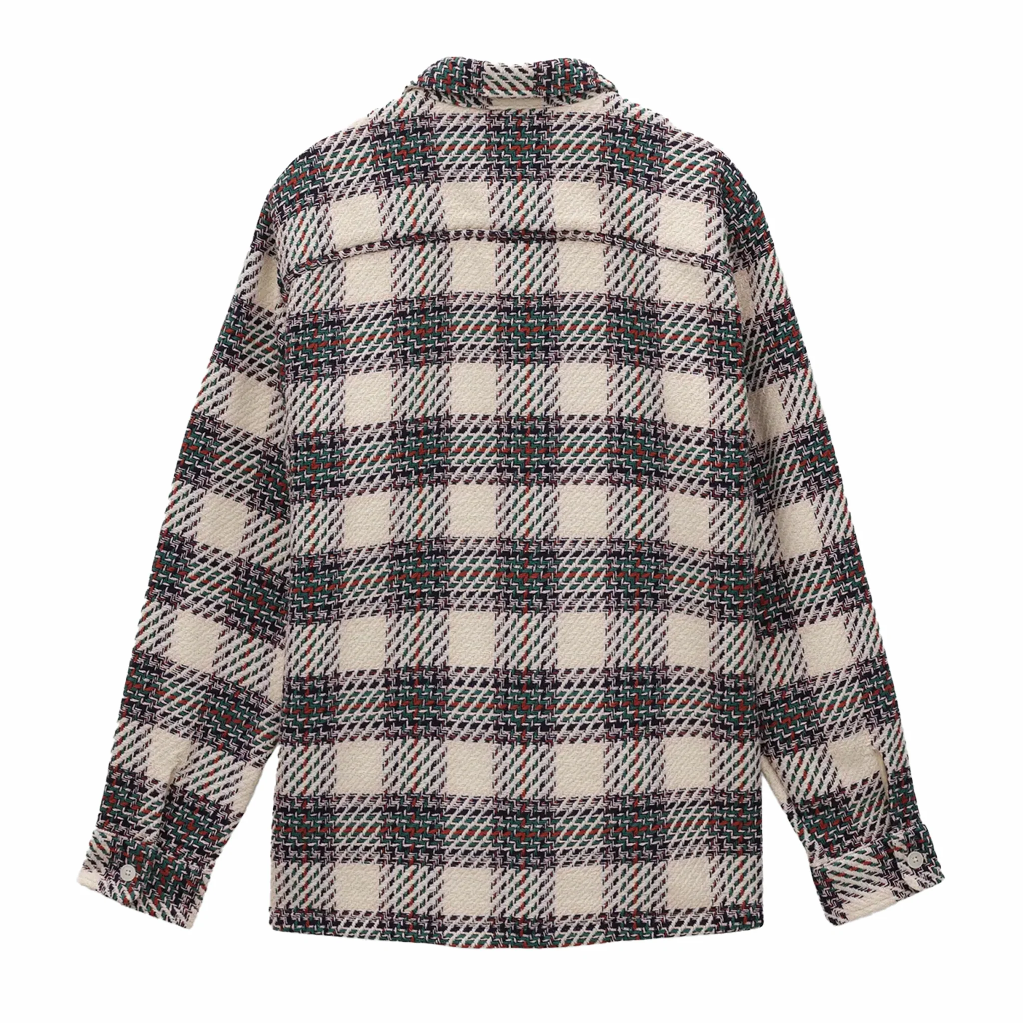 Wax London Whiting Overshirt - Hutton Check (Ecru/Multi)