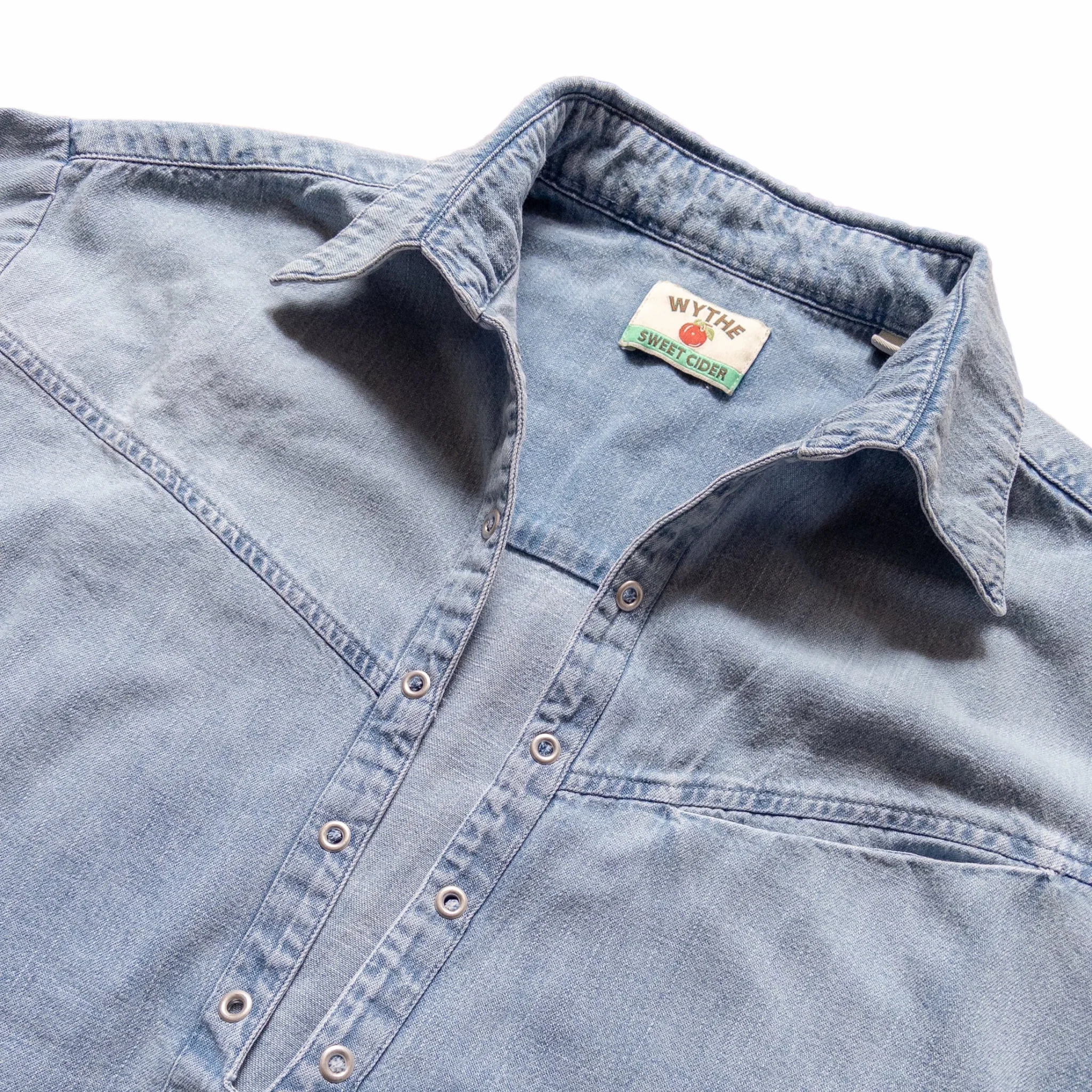 Wythe Denim Pullover Shirt (Washed Indigo)