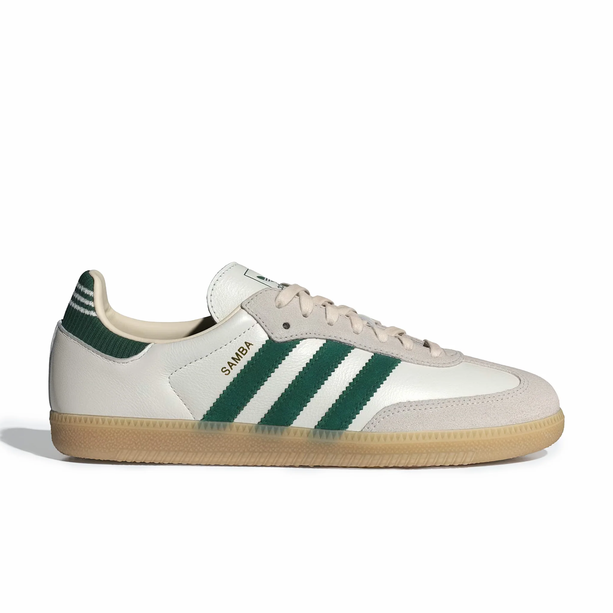 Adidas Men's Samba OG (Cloud White/Collegiate Green/Gum)