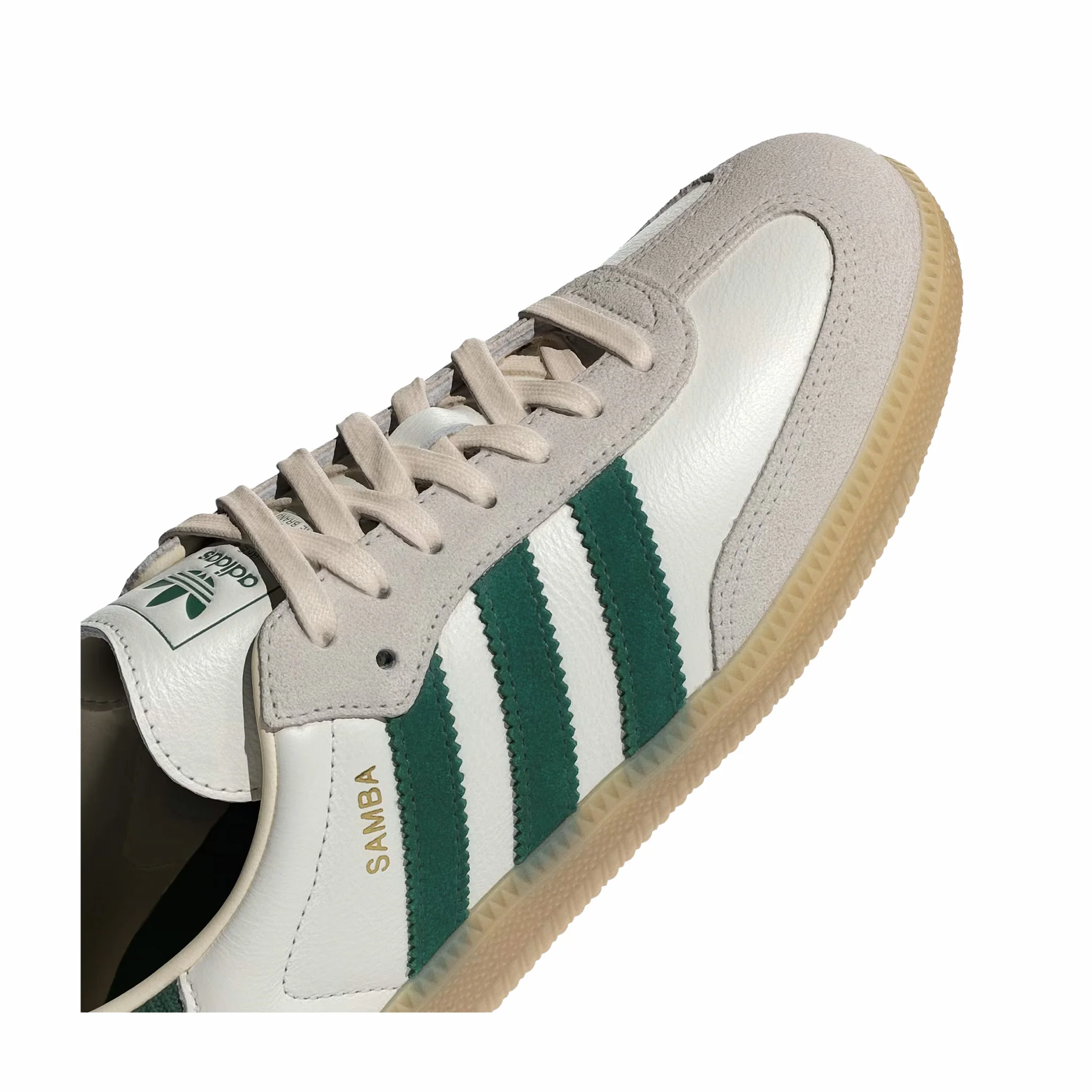 Adidas Men's Samba OG (Cloud White/Collegiate Green/Gum)