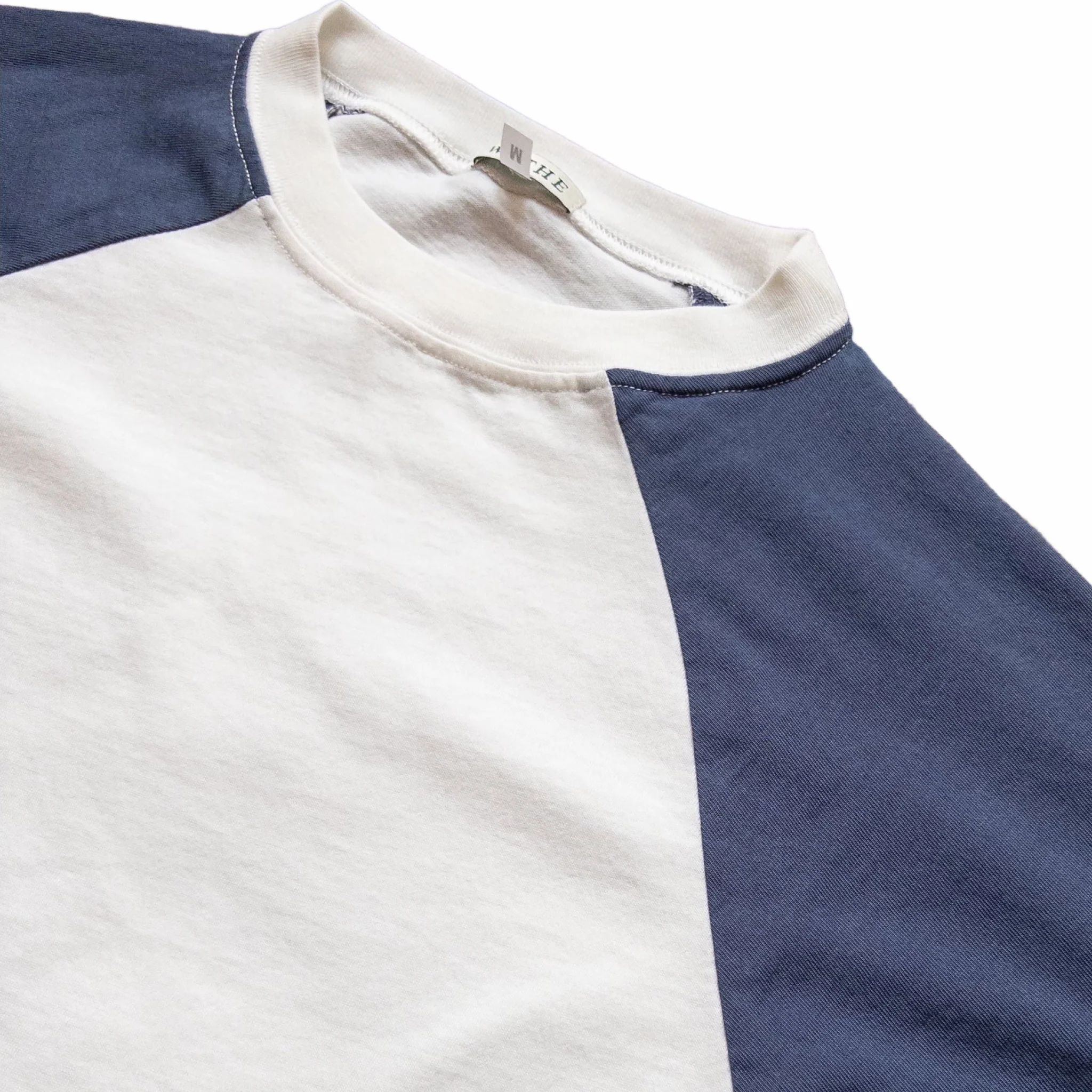 Wythe Longsleeve Raglan T-Shirt (White/Faded Navy)
