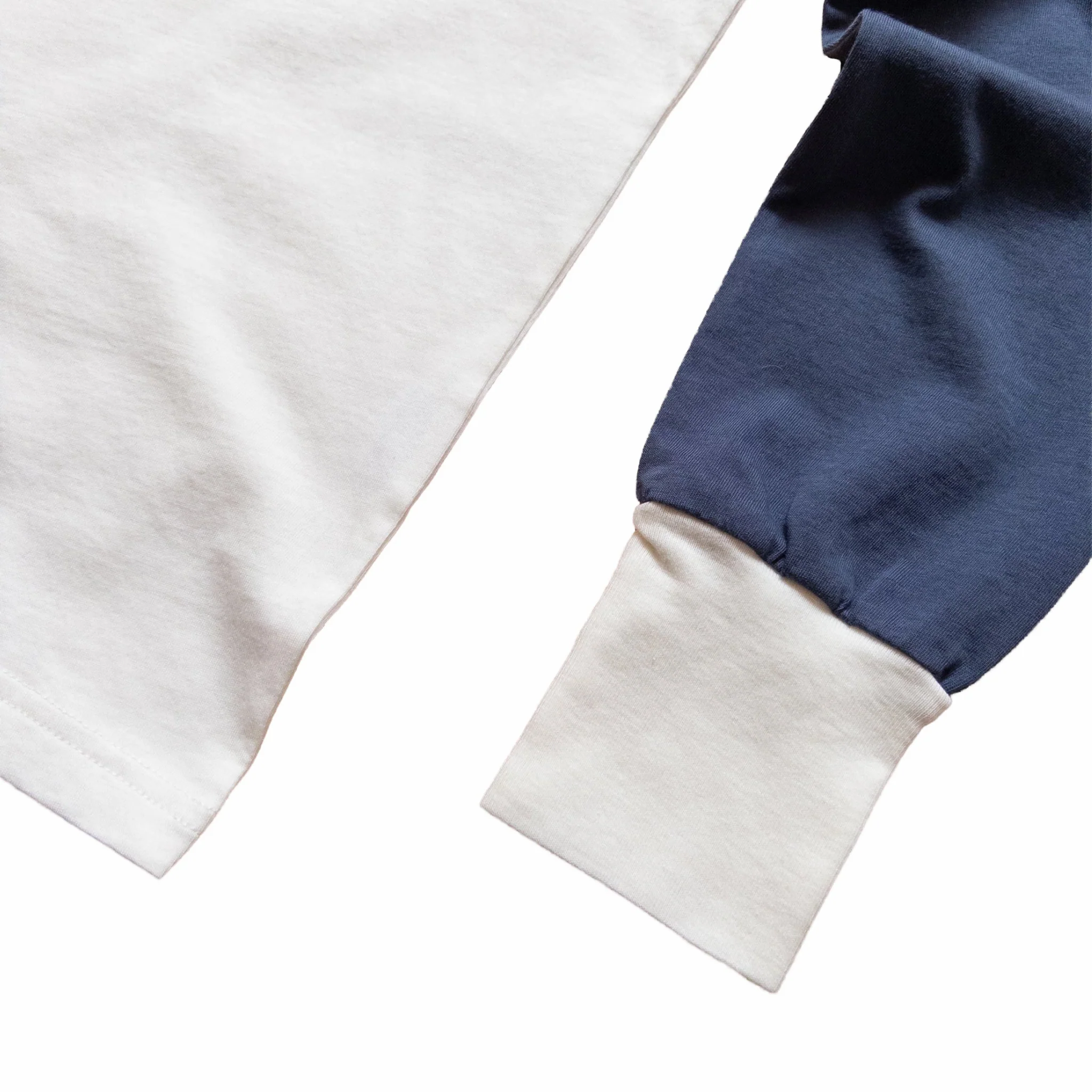 Wythe Longsleeve Raglan T-Shirt (White/Faded Navy)