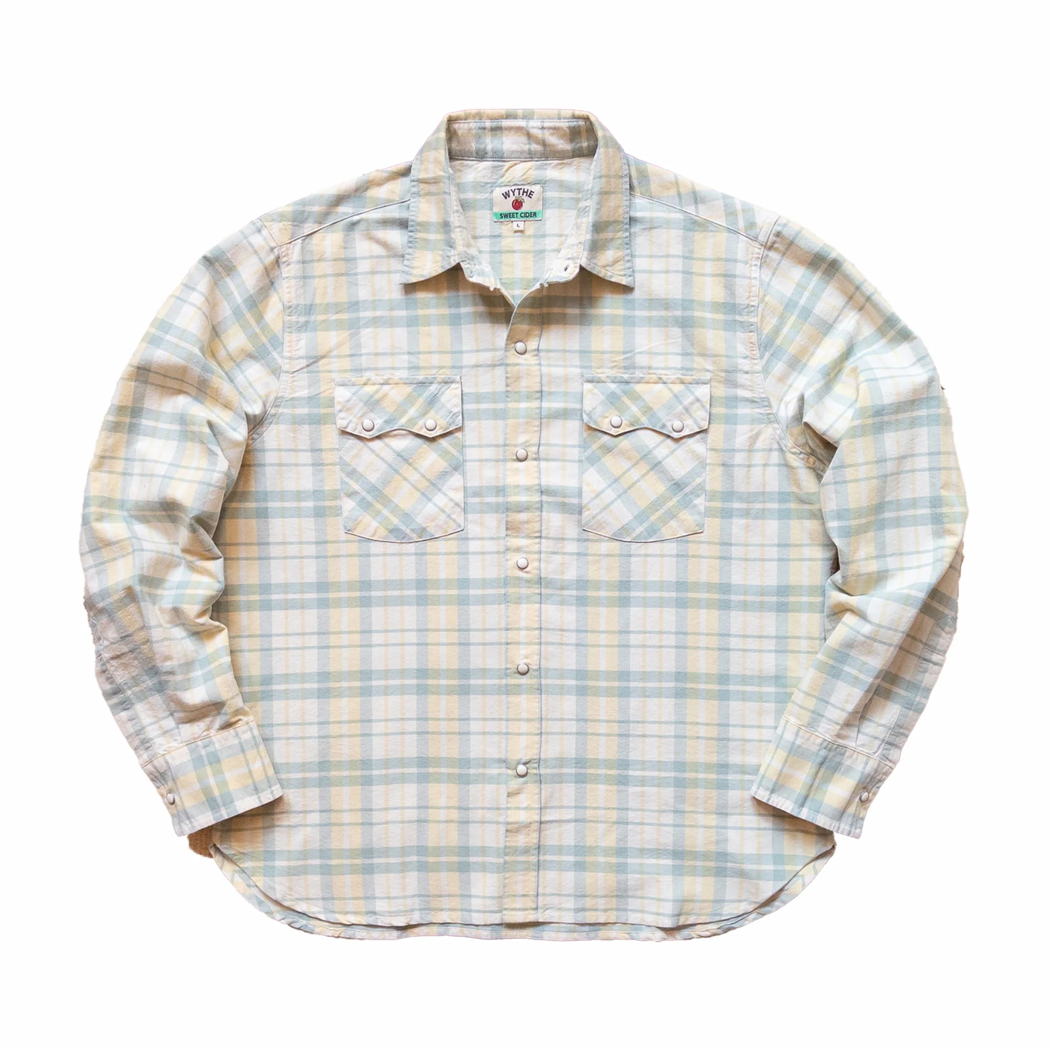 Wythe Oxford Cloth Pearlsnap Shirt (Sage/Sunflower Plaid)