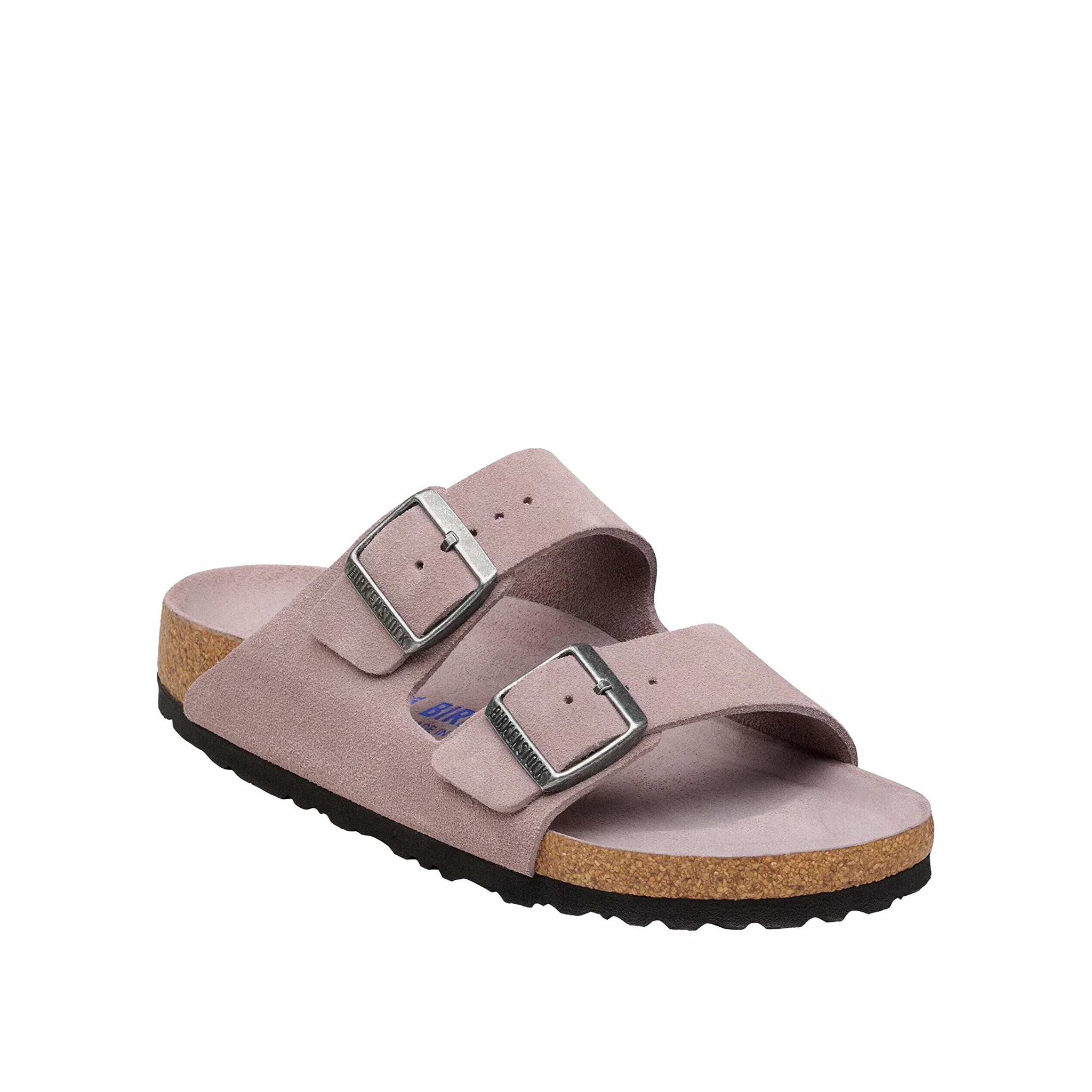 Birkenstock Women's Arizona Soft Footbed Suede Leather - Regular (Faded Purple Tonal FB)