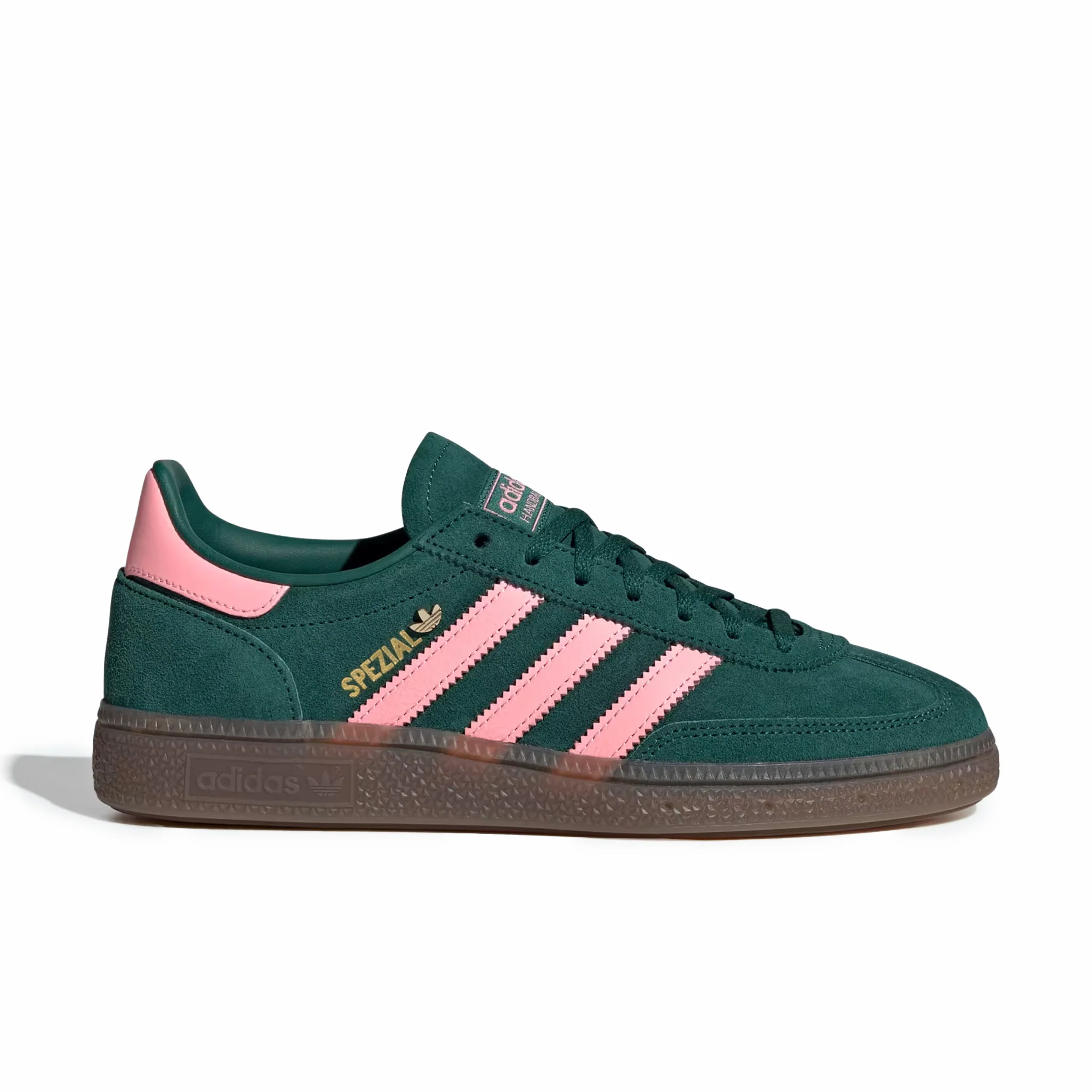 Adidas Women's Handball Spezial (Collegiate Green/Pink Spark/Gold Metallic)