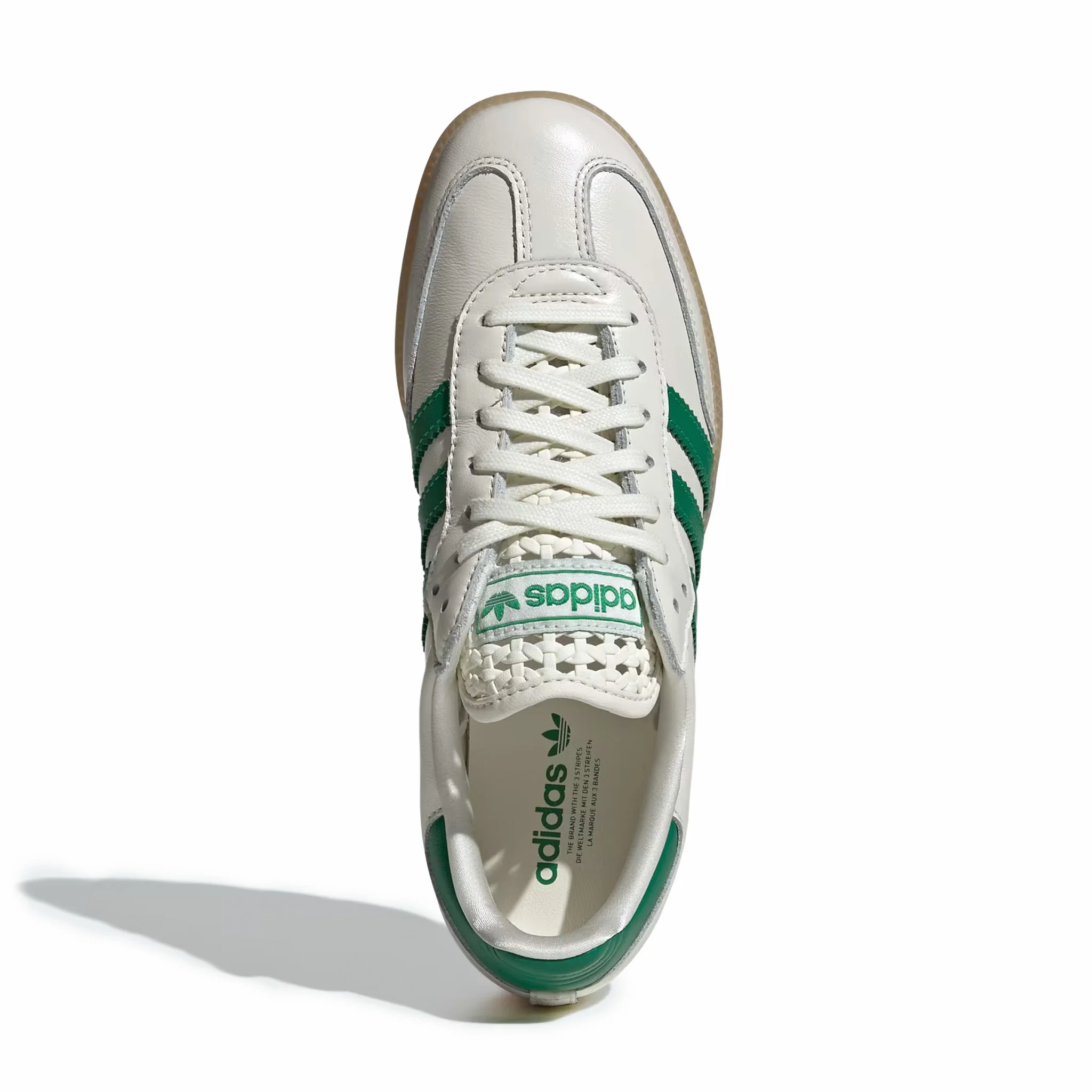 Adidas Women's Samba OG (Off White/Green/Gold Metallic)
