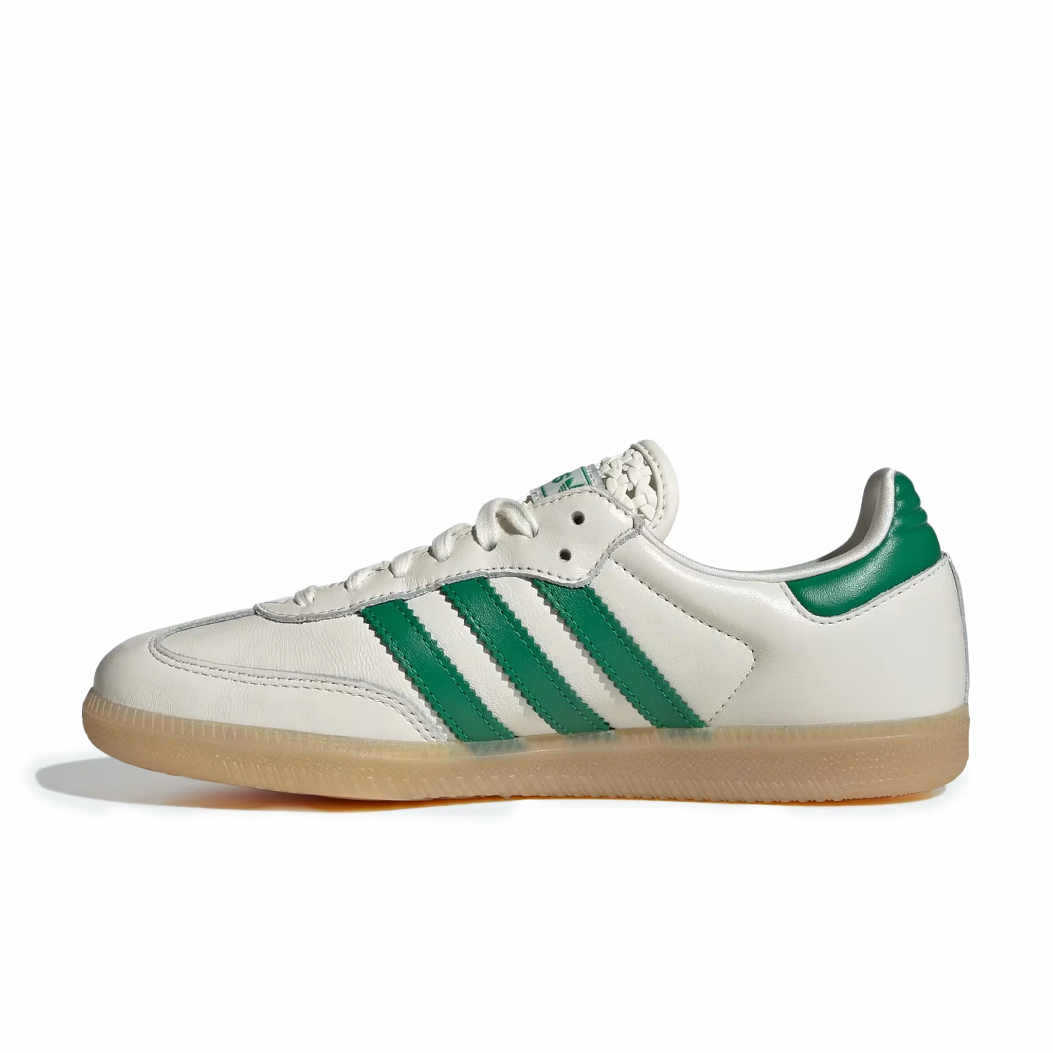 Adidas Women's Samba OG (Off White/Green/Gold Metallic)