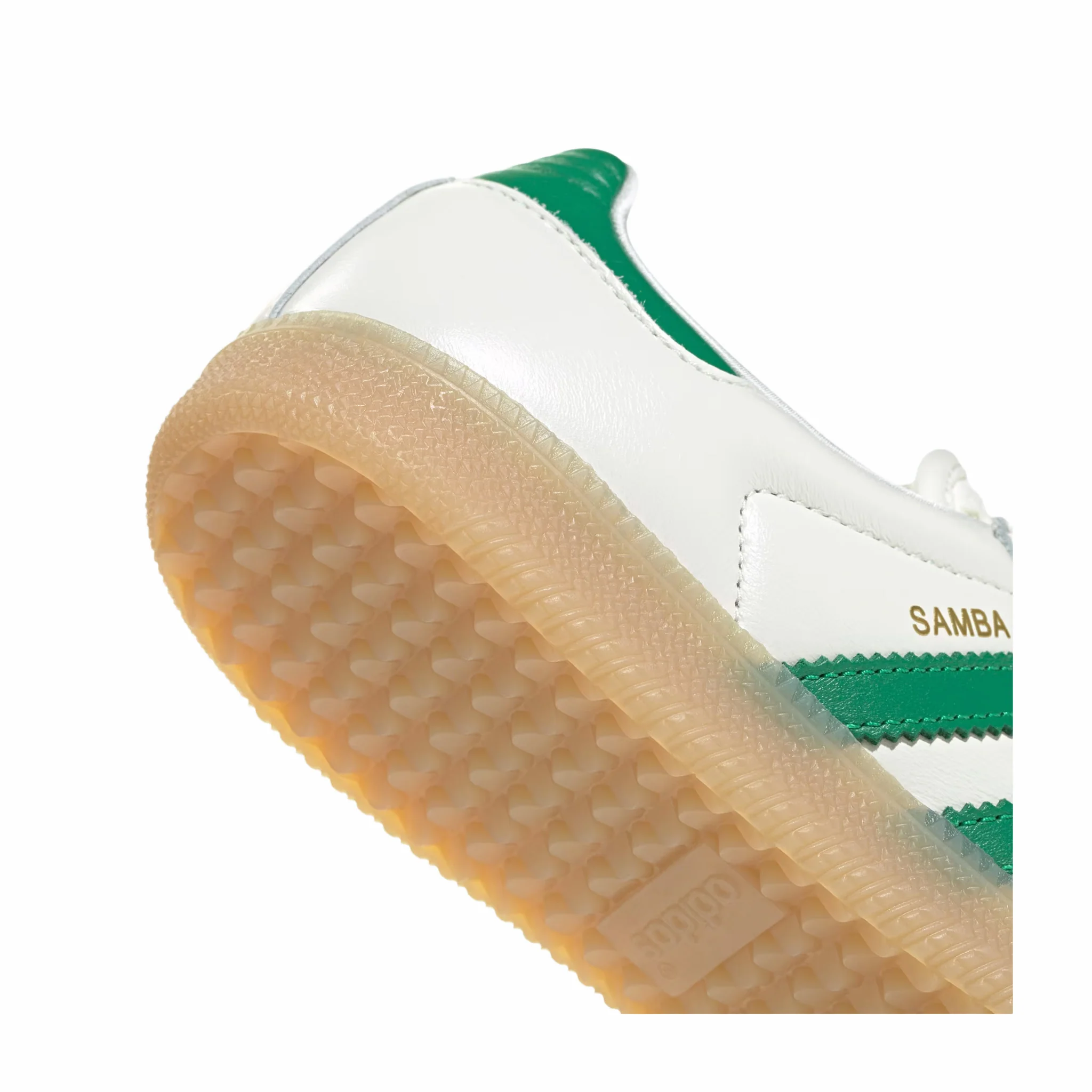 Adidas Women's Samba OG (Off White/Green/Gold Metallic)