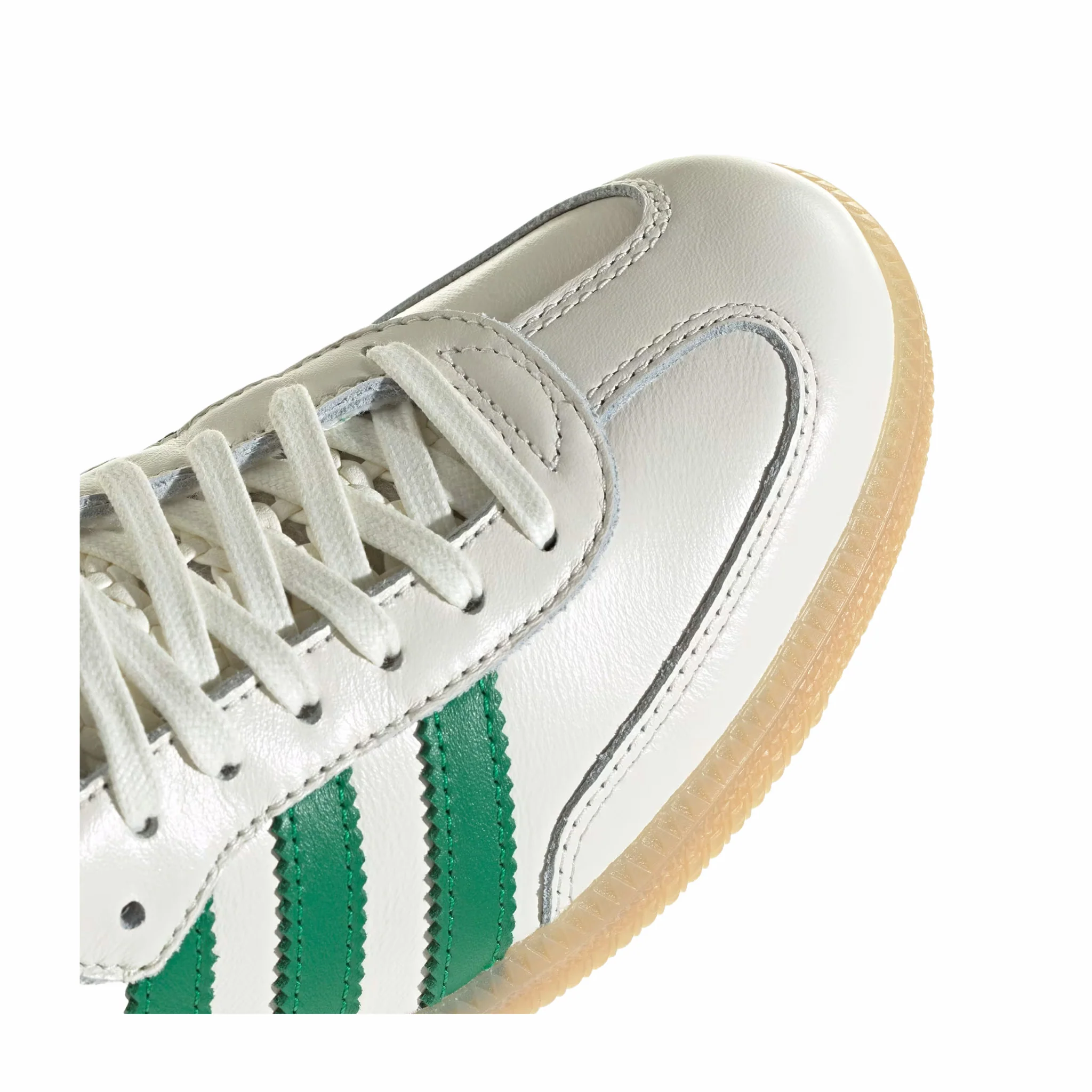 Adidas Women's Samba OG (Off White/Green/Gold Metallic)