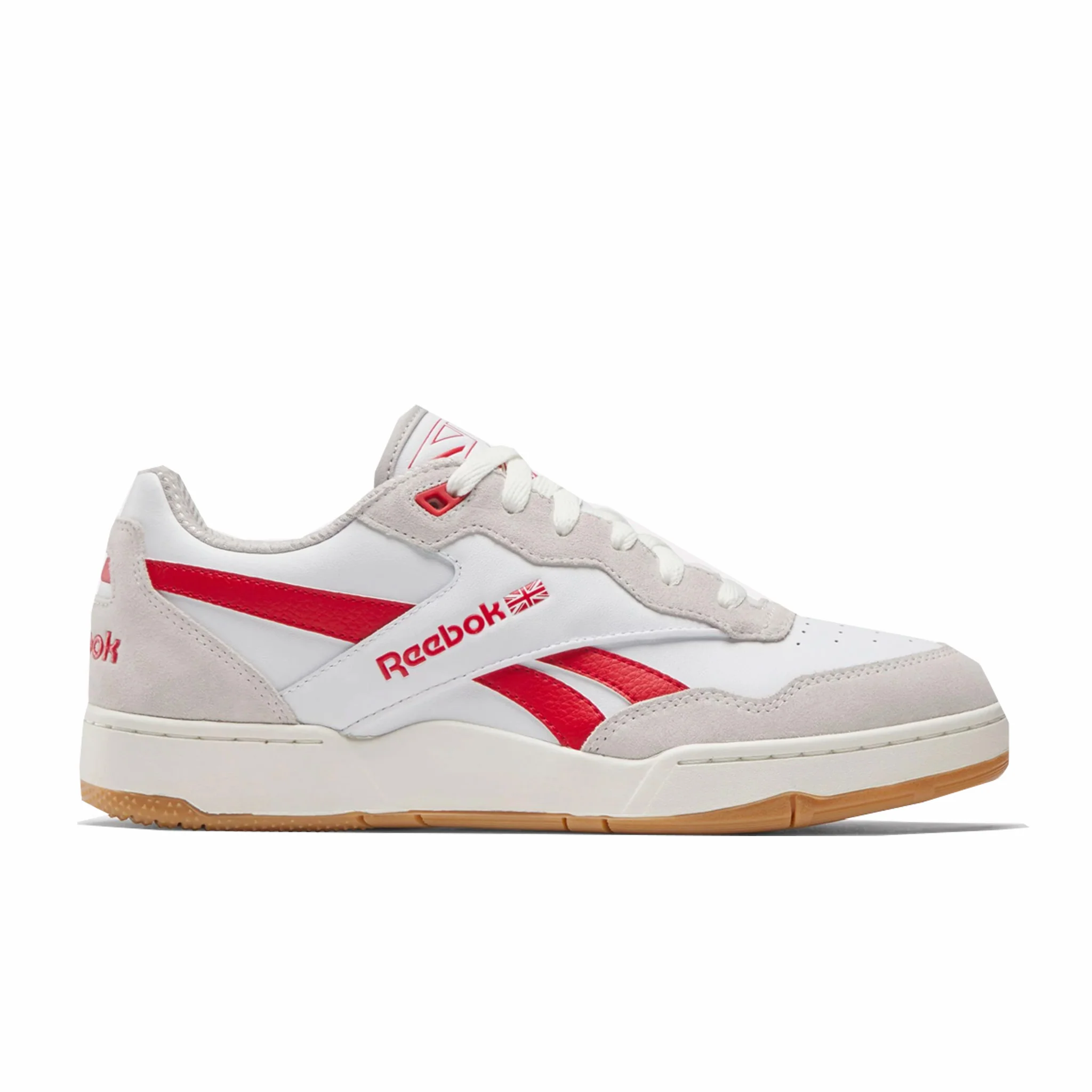 Reebok Men's BB 4000 II (White/Luxe Grey/Vector Red)
