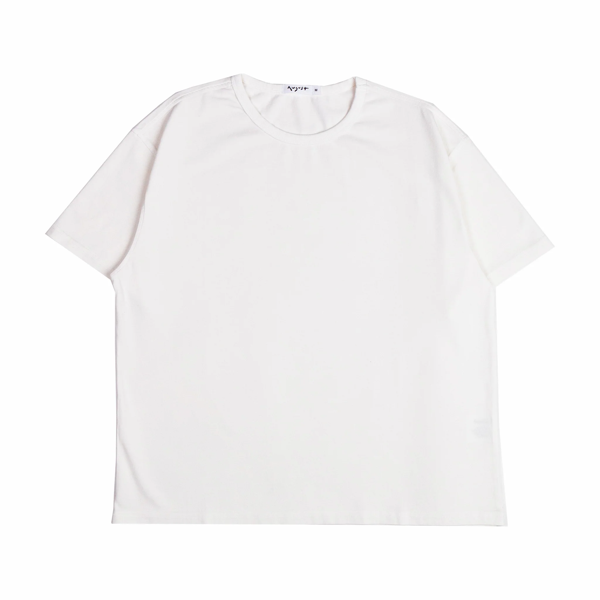 August "Basics" Cropped T-Shirt - 6.5oz 100% Cotton (Off White)