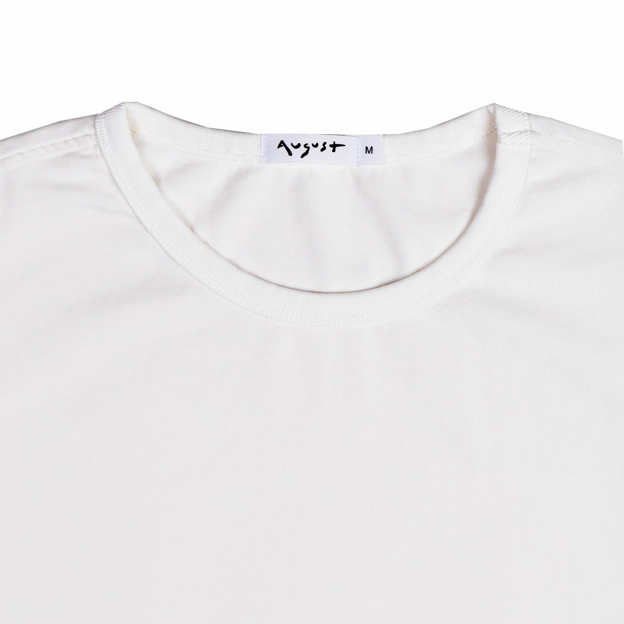 August "Basics" Cropped T-Shirt - 6.5oz 100% Cotton (Off White)