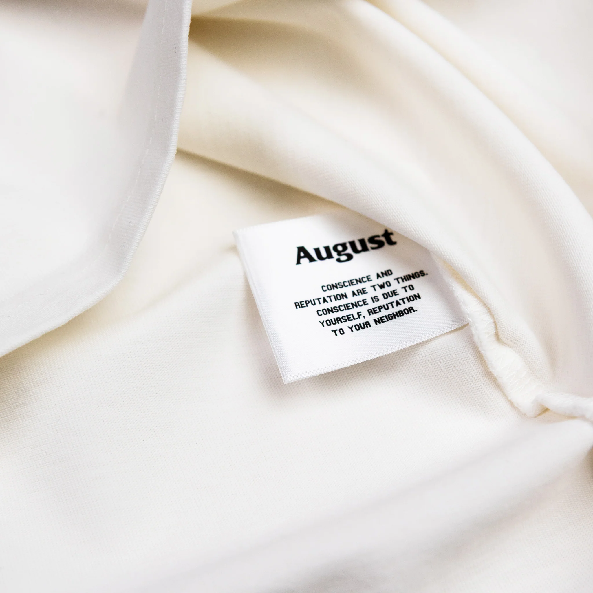August "Basics" Cropped T-Shirt - 6.5oz 100% Cotton (Off White)