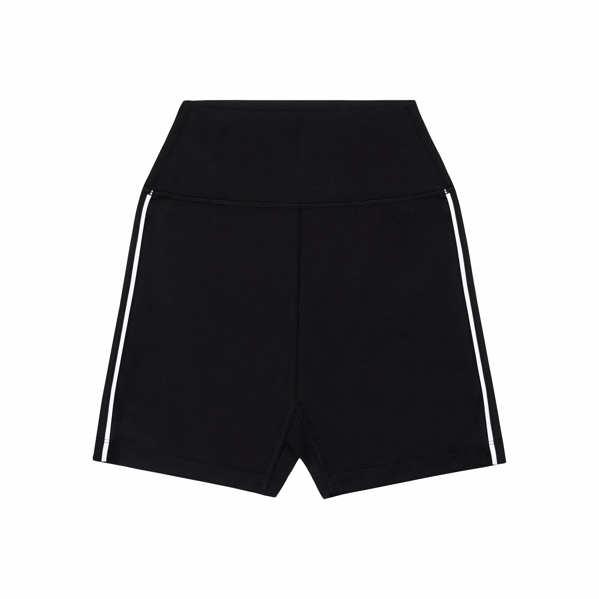Sporty & Rich Women's Bold Health Biker Short (Black/Gold)