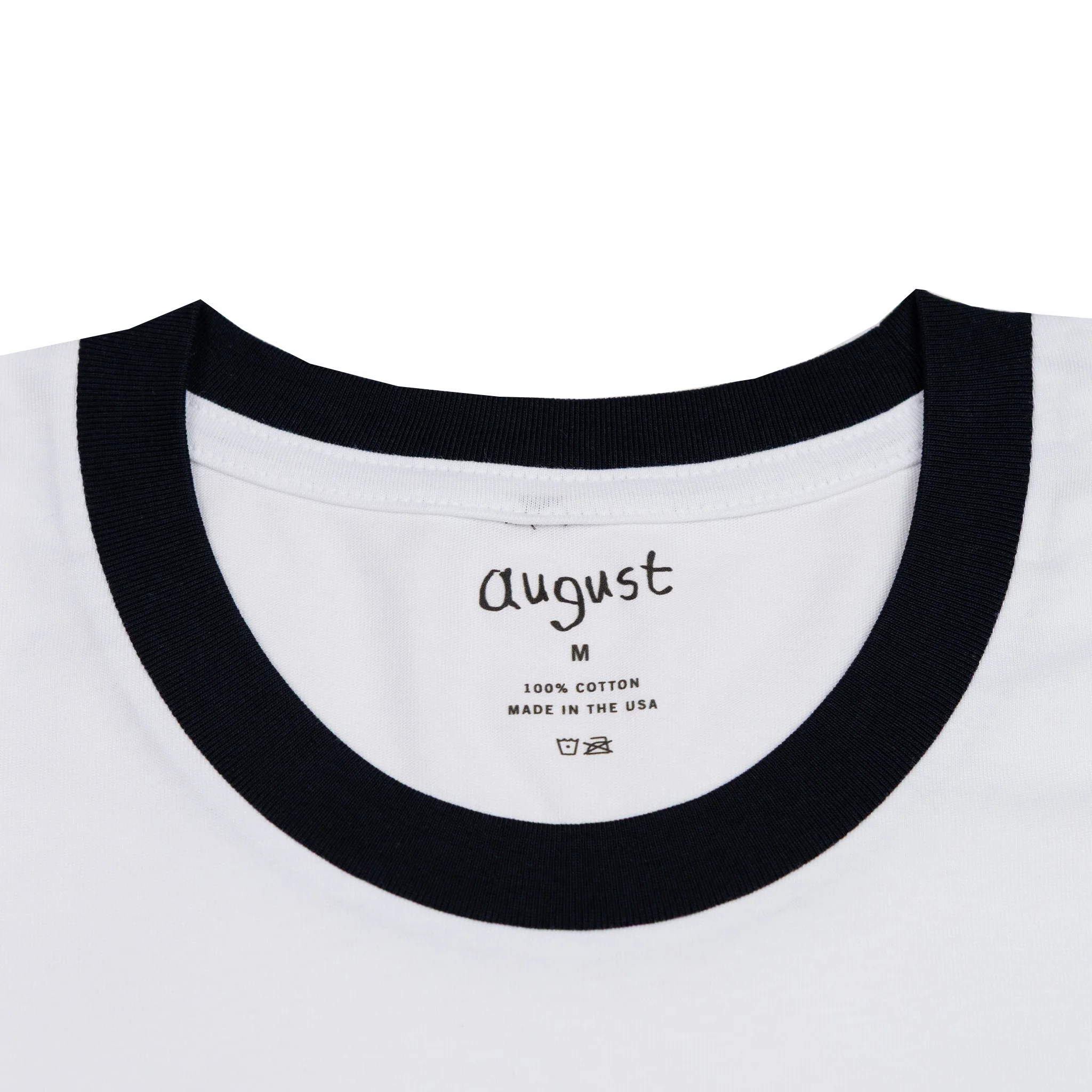 August "Father & Son" Shop Ringer T-Shirt (White/Navy)