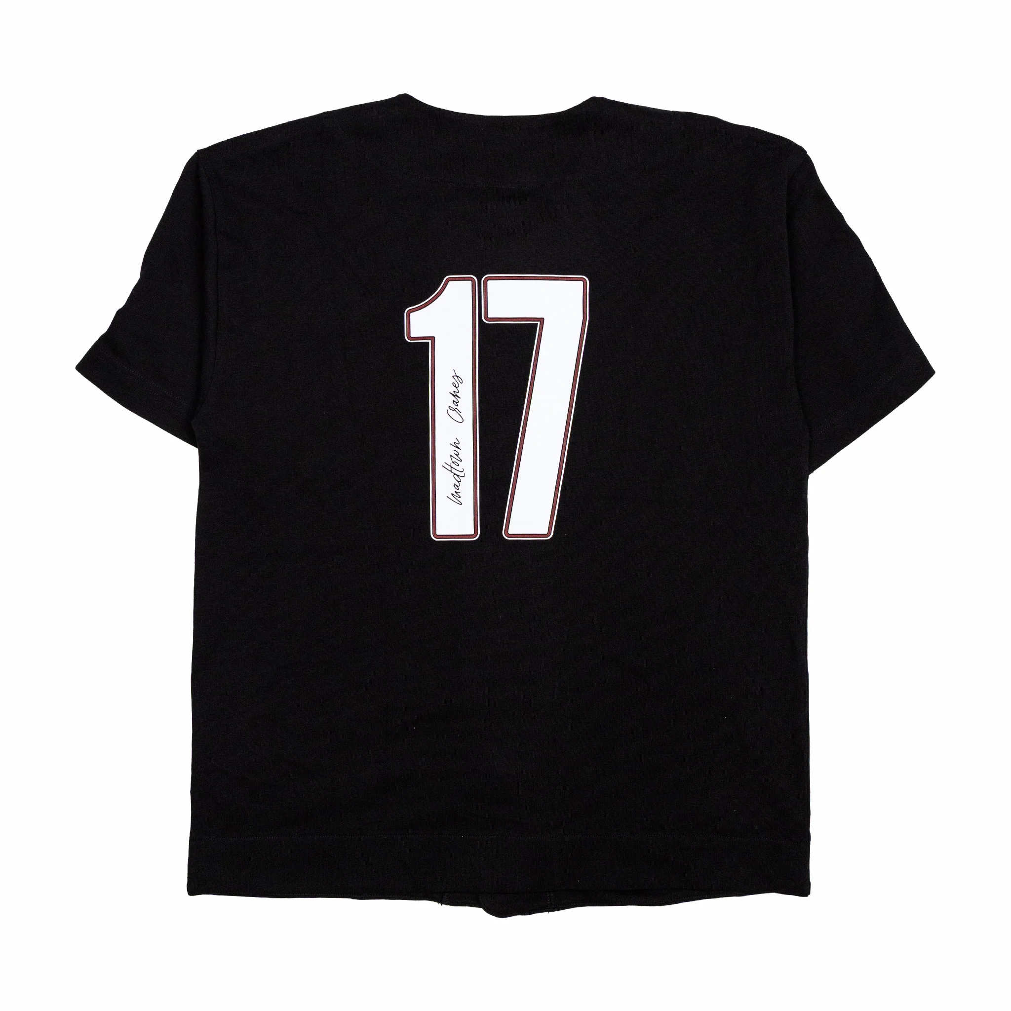 August "Mad-Town Cranes" Hometown Baseball Jersey (Black)