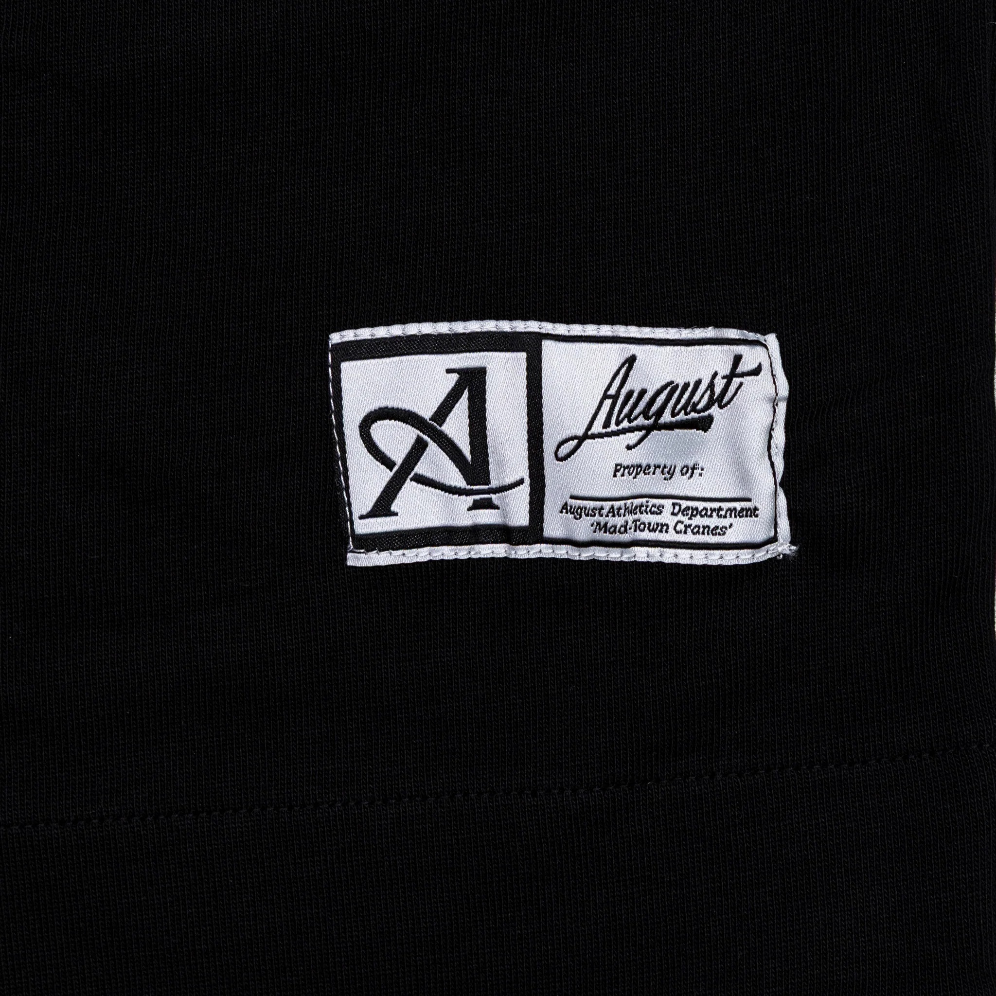 August "Mad-Town Cranes" Hometown Baseball Jersey (Black)