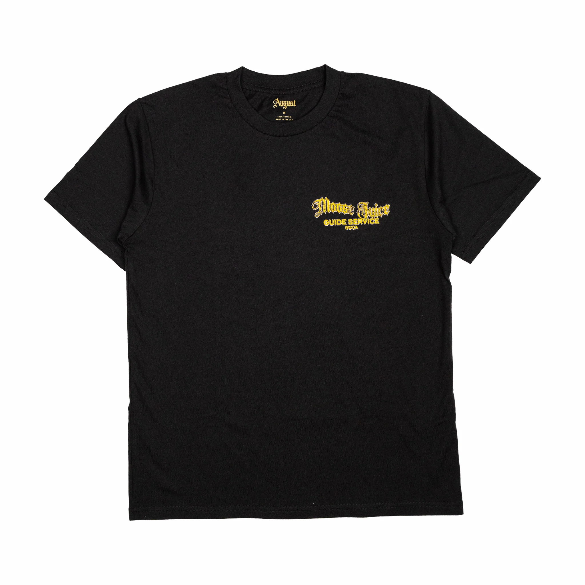 August "Moose Juice Guide Service" 6.5oz Cotton T-Shirt (Cole)