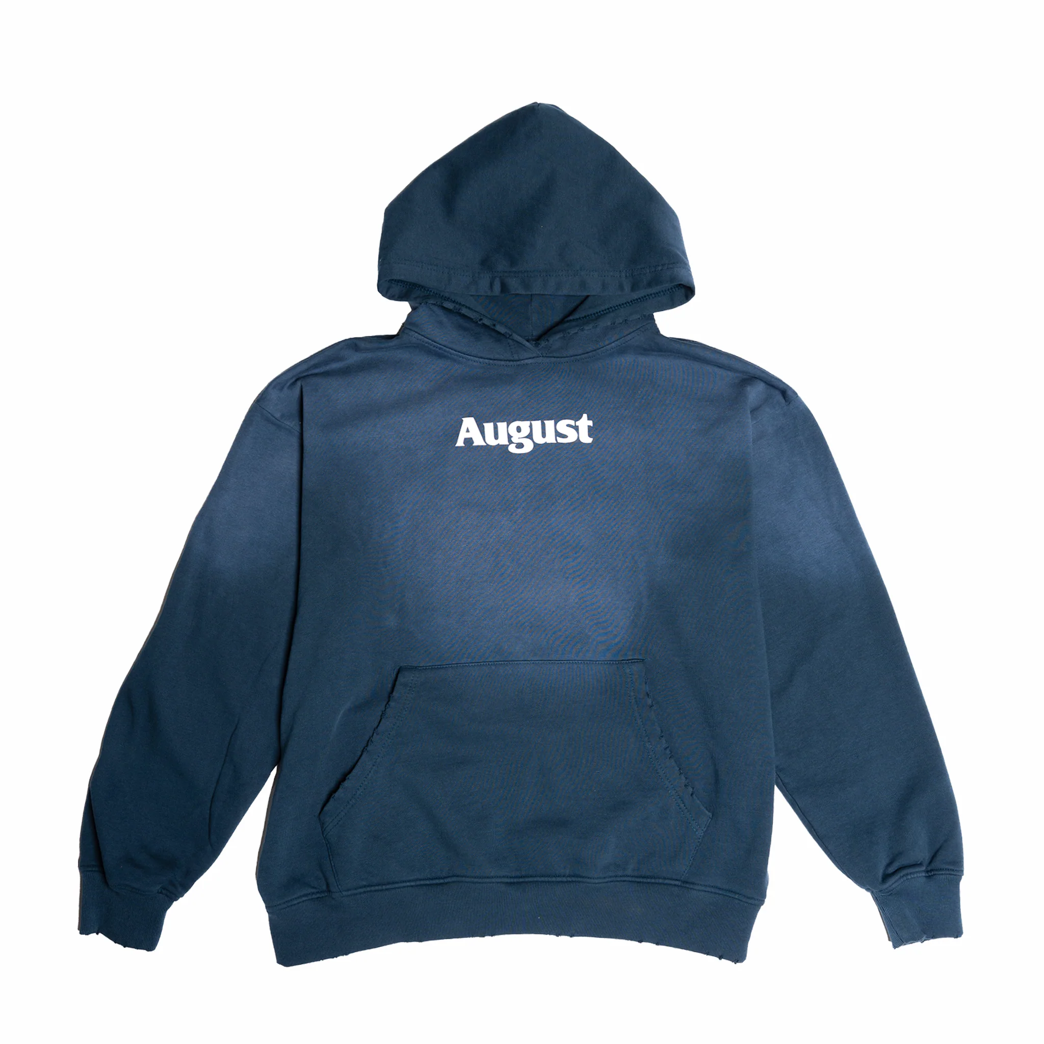 August "Puff Logo" 14oz Heavyweight Hoodie (Potassium Navy)