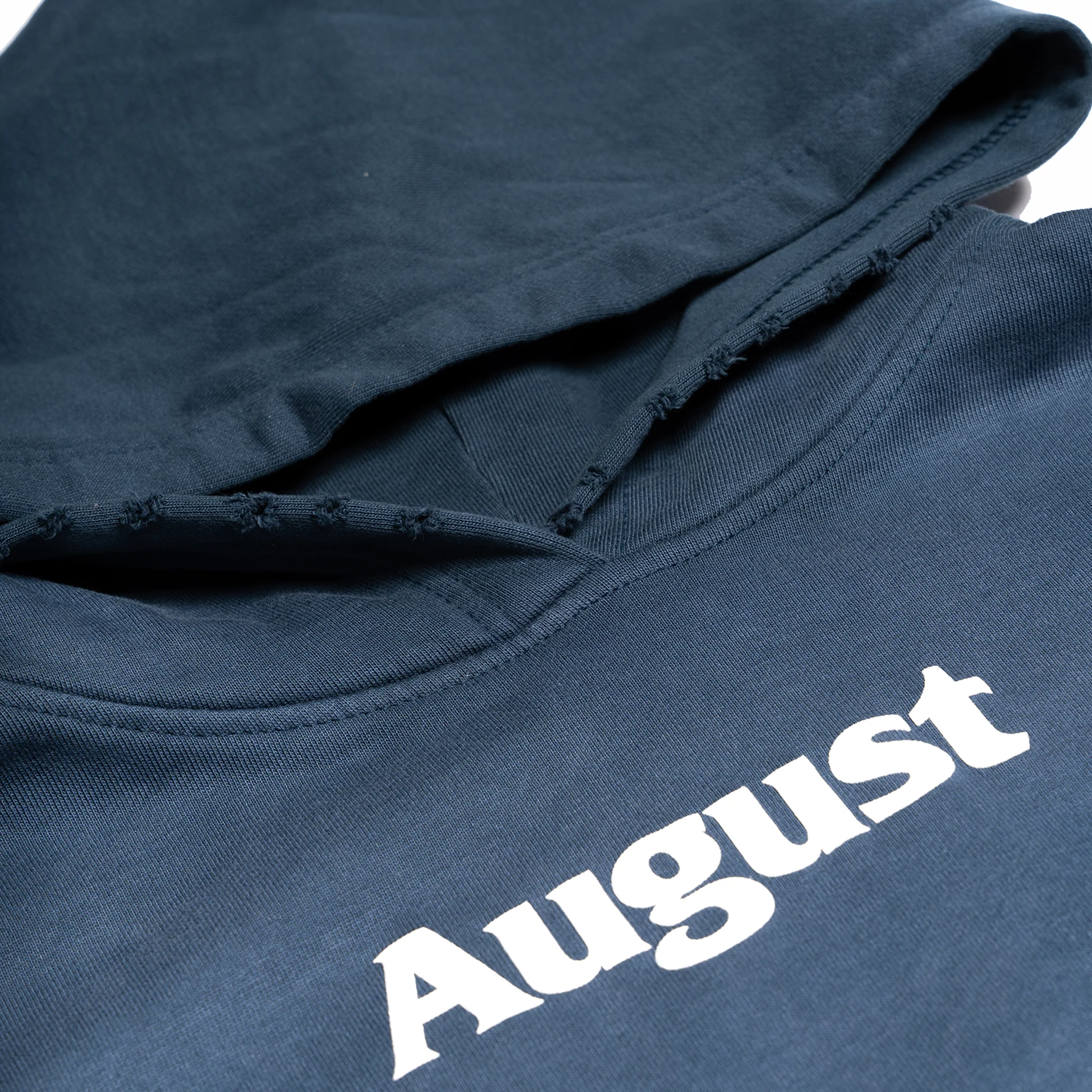 August "Puff Logo" 14oz Heavyweight Hoodie (Potassium Navy)