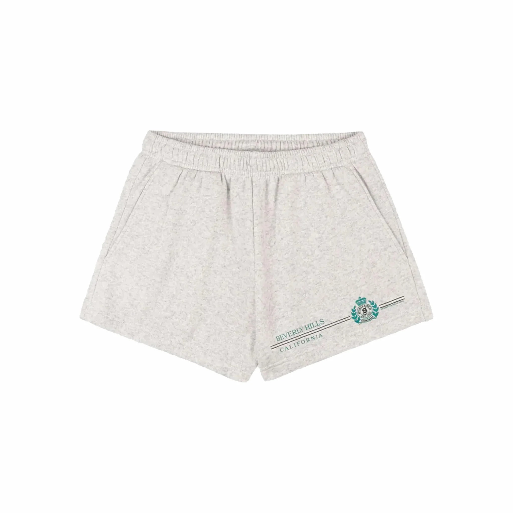 Sporty & Rich Women's Beverly Hills Horizon Soft Disco Short (Heather Grey)
