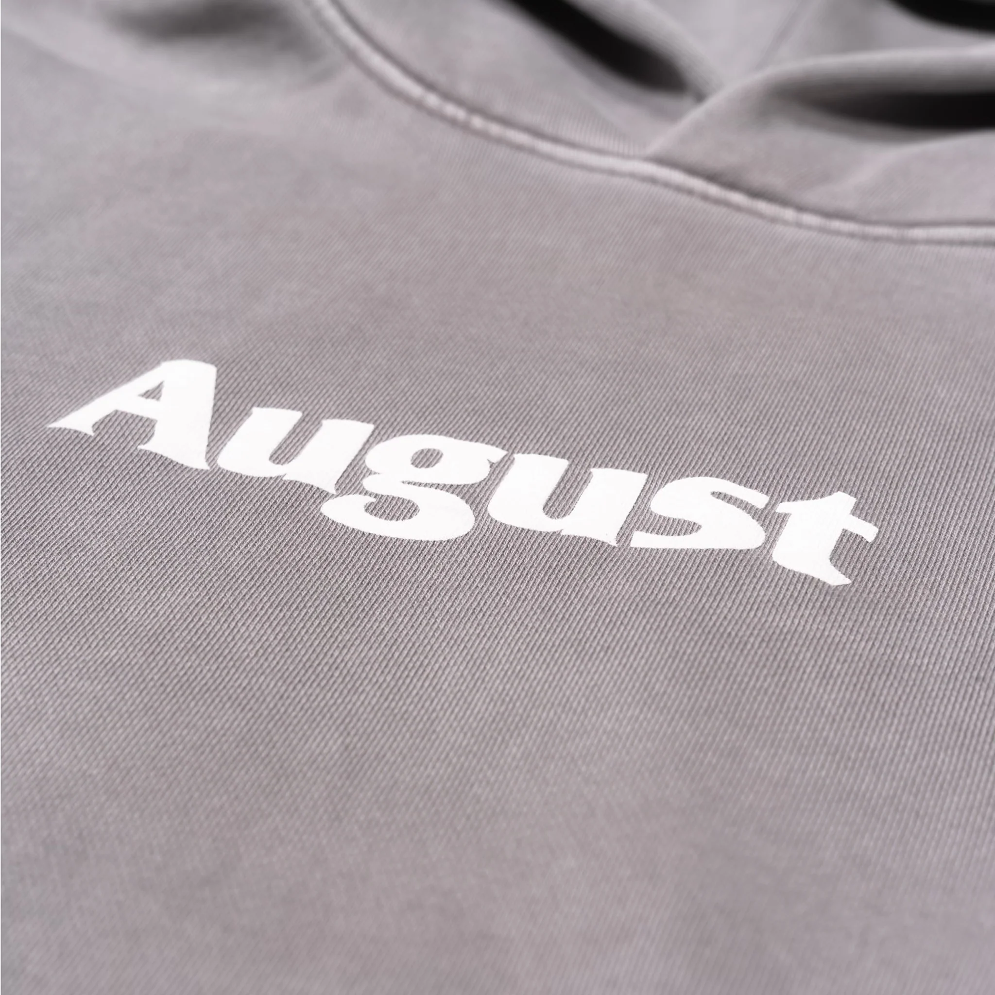 August "Puff Logo" 15oz Heavyweight Hoodie (Ultimate Grey)