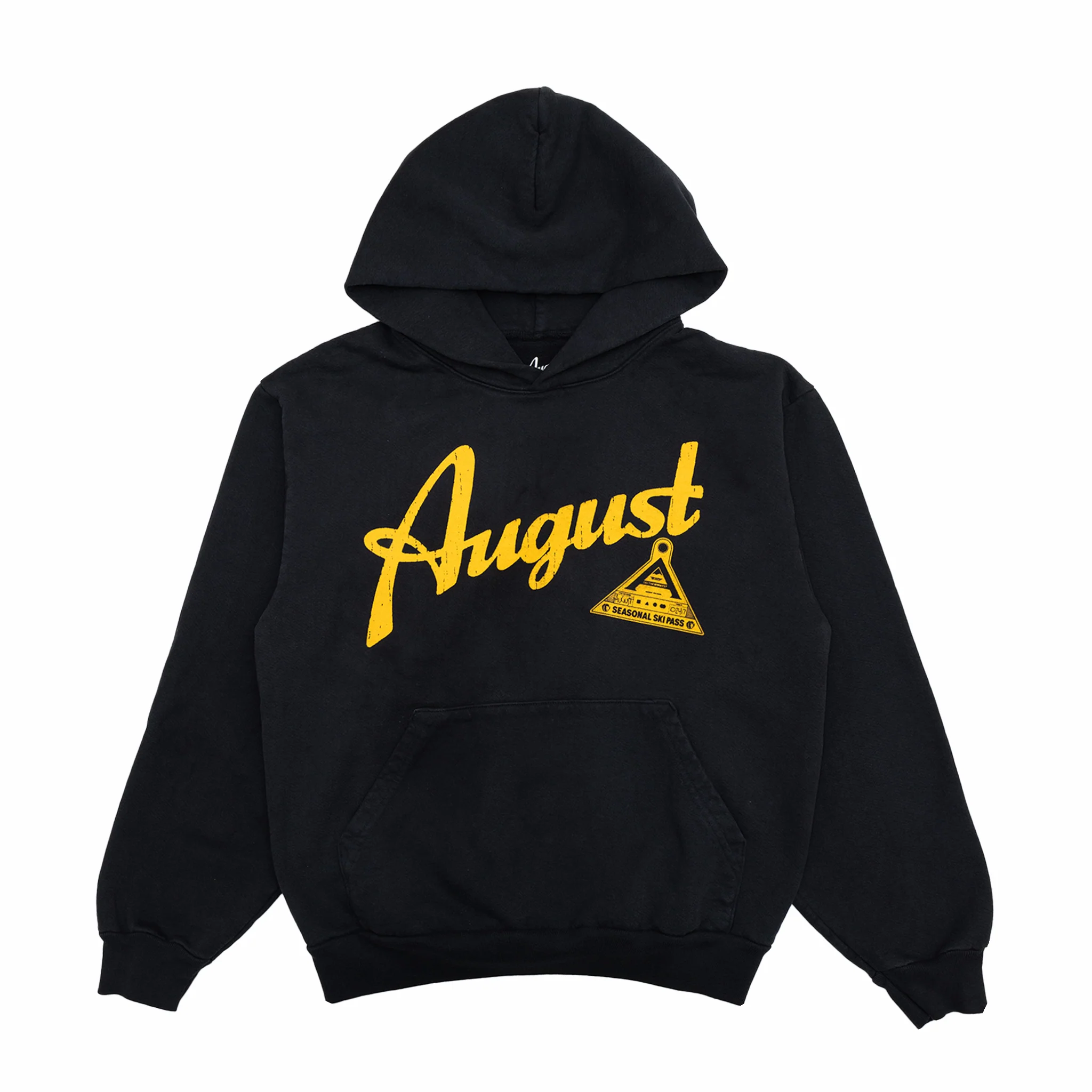 August "Ski the Midwest - Ski Pass" Heavyweight Hoodie (Black Edge)